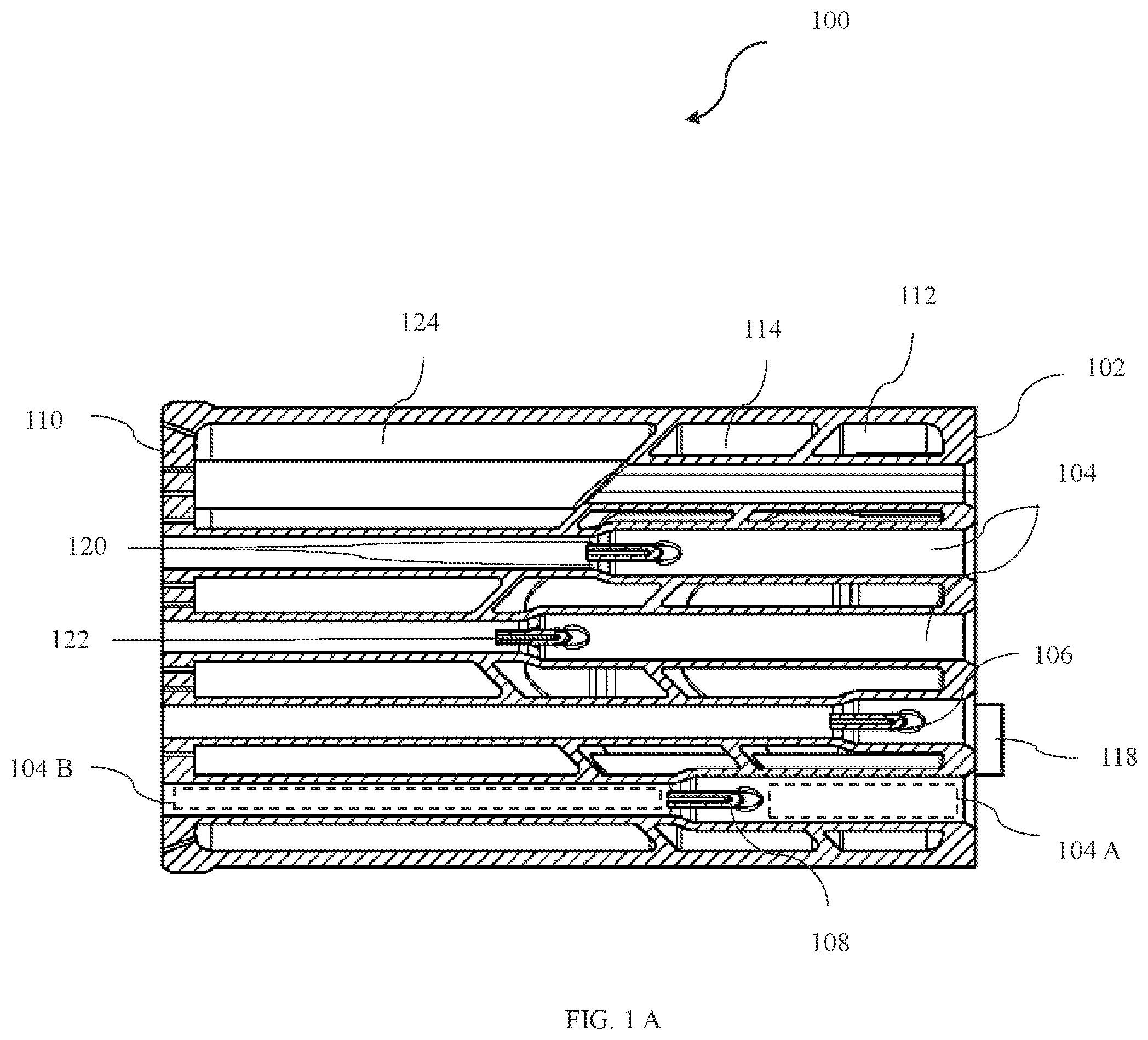 Patent US12590698 Figure 1 – Multi-tube burner system for efficient mixing of fuel and air for combustion