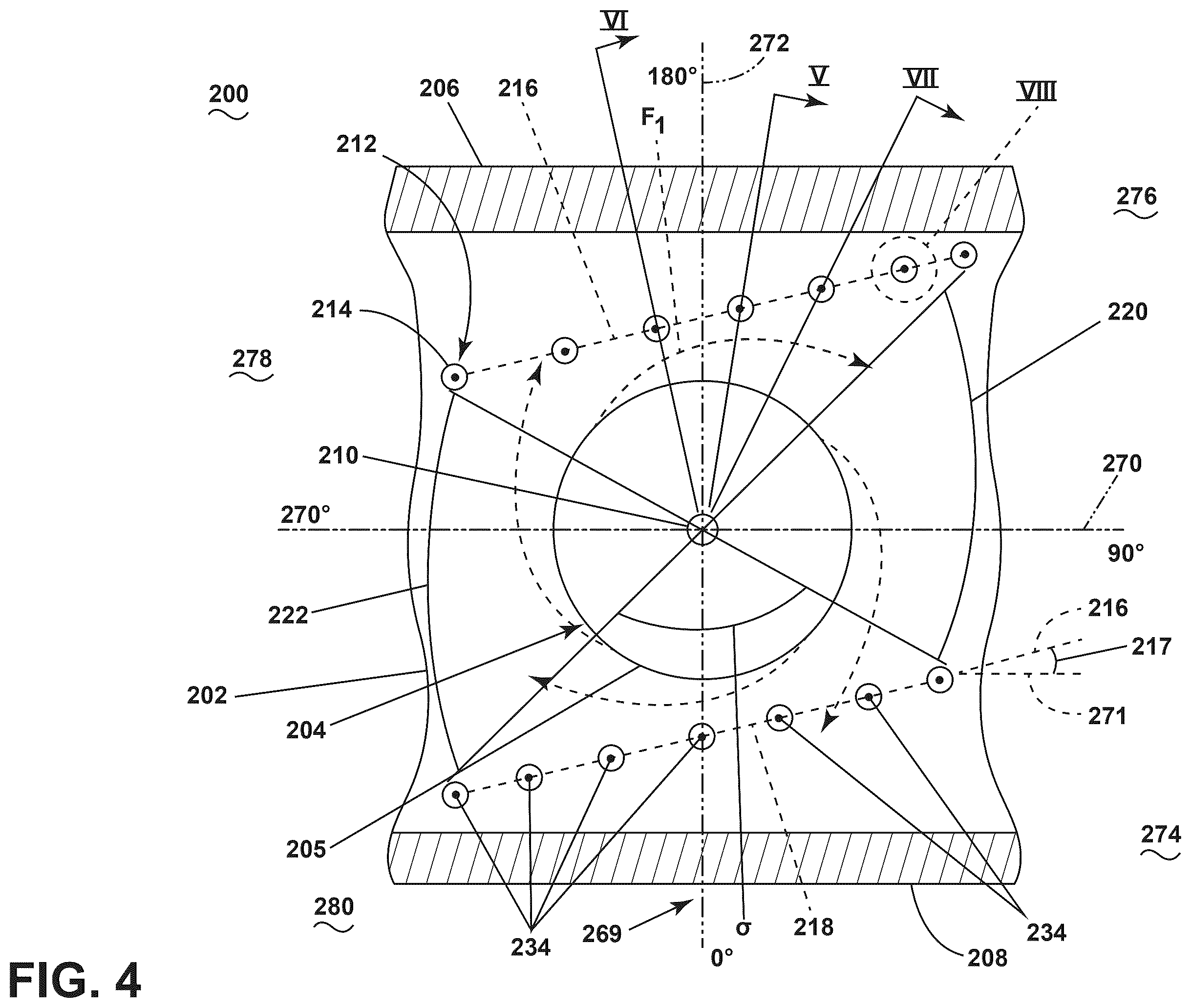 Patent US12590702 Figure 4 – Gas turbine engine combustor with a set of dilution passages