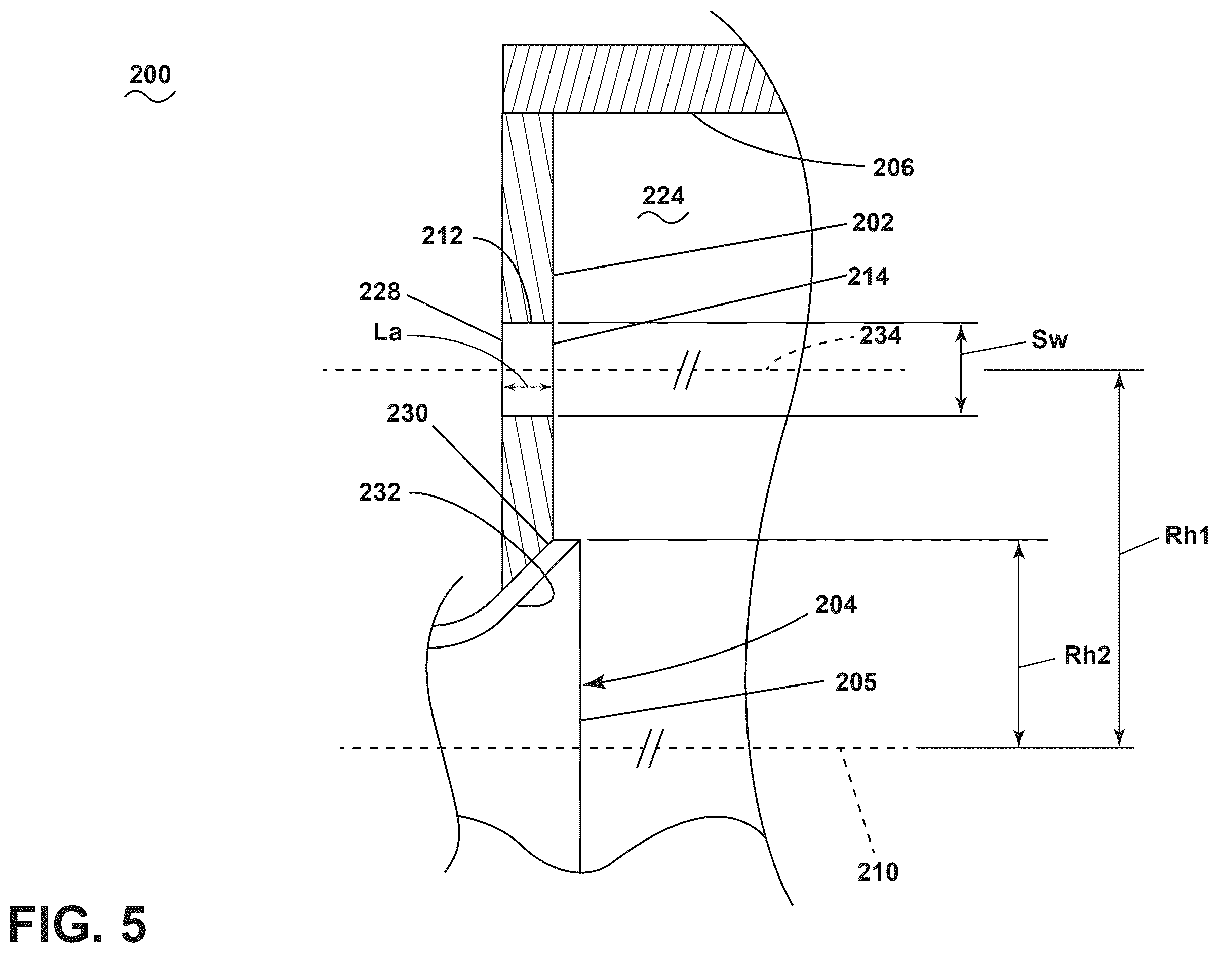 Patent US12590702 Figure 5 – Gas turbine engine combustor with a set of dilution passages