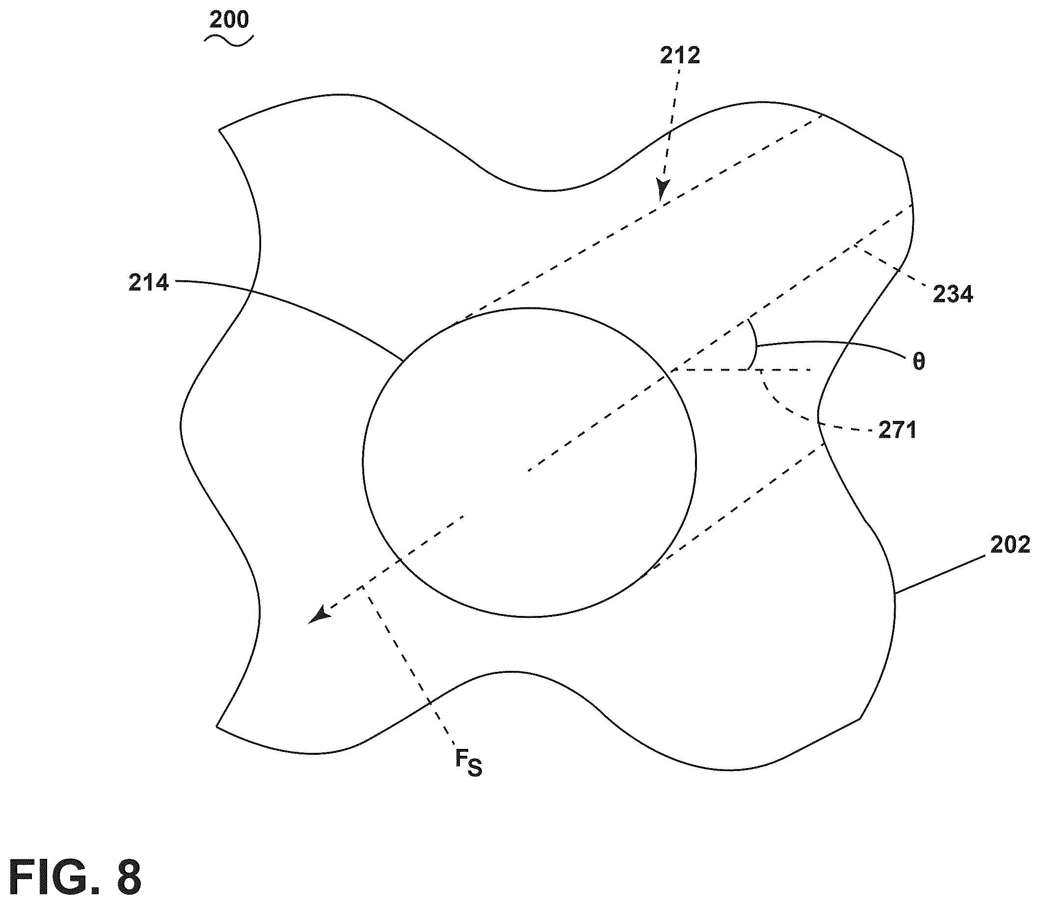 Patent US12590702 Figure 8 – Gas turbine engine combustor with a set of dilution passages
