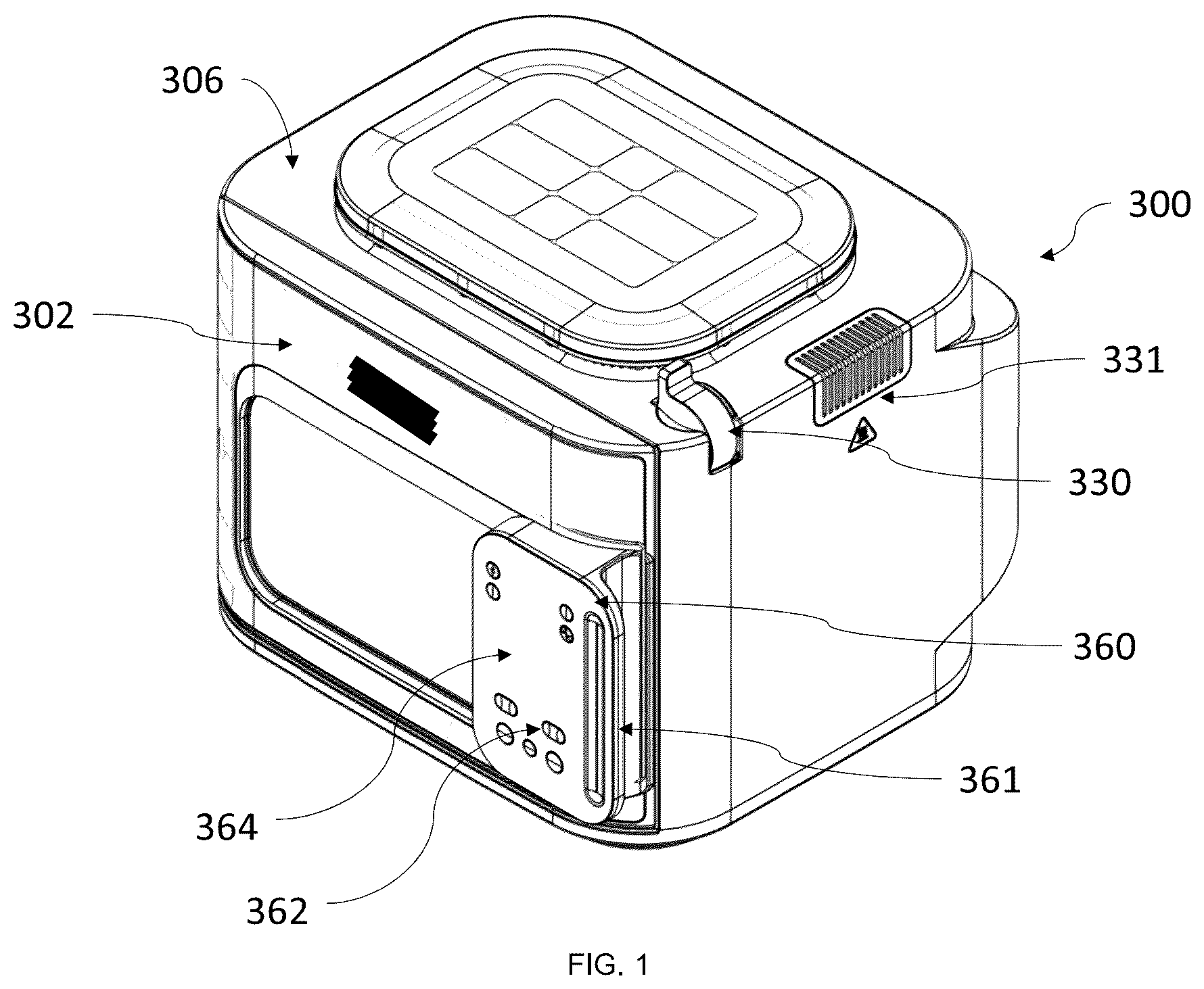 Patent US12590706 Figure 1 – Cooking device drainage systems