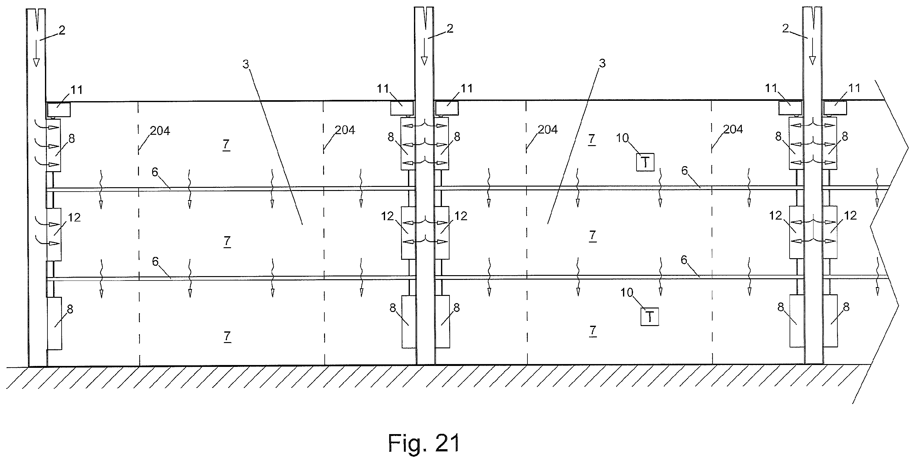 Patent US12590718 Figure 8 – Air conditioning systems for rooms