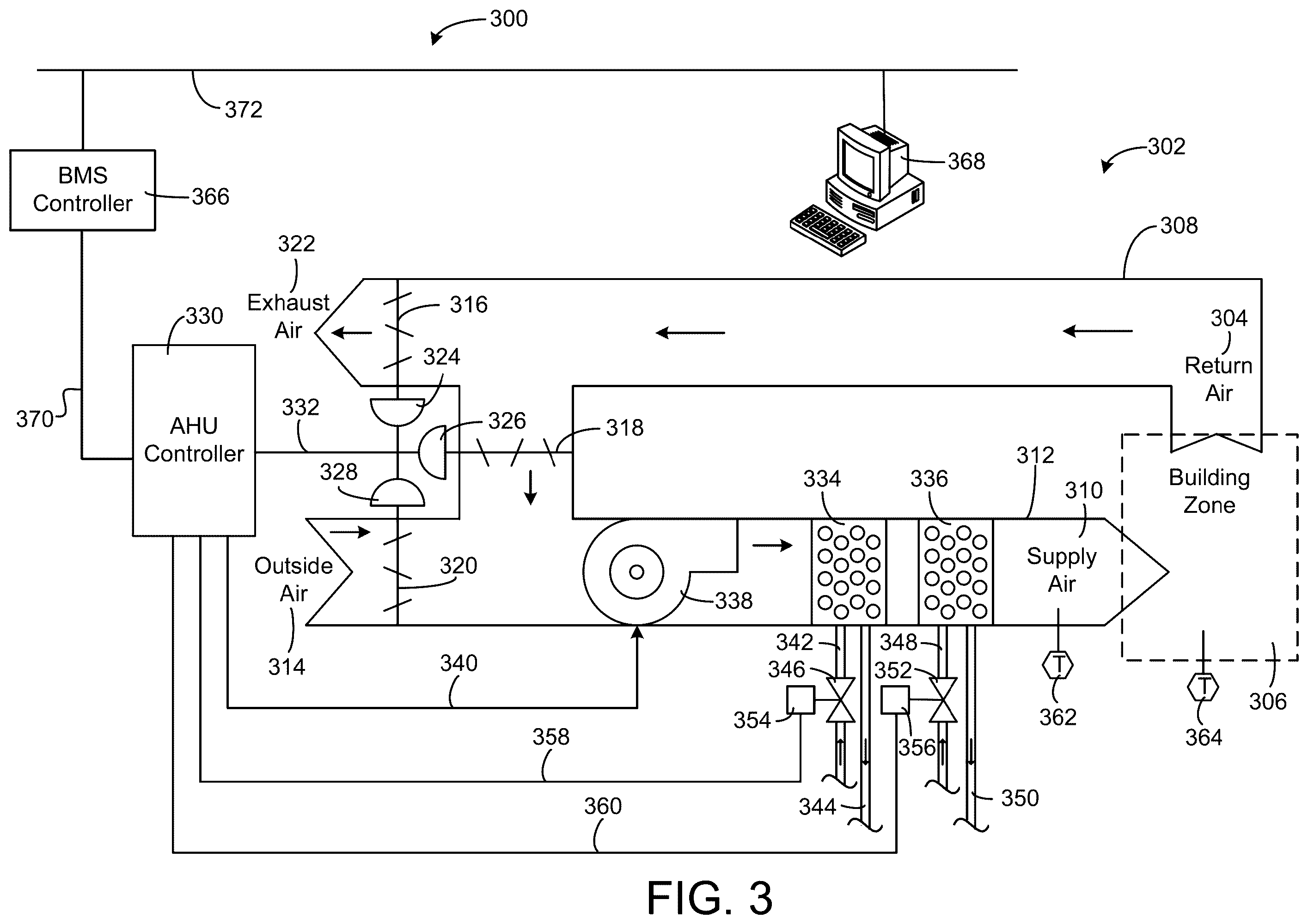 Patent US12590721 Figure 3 – Building management system with particulate sensing