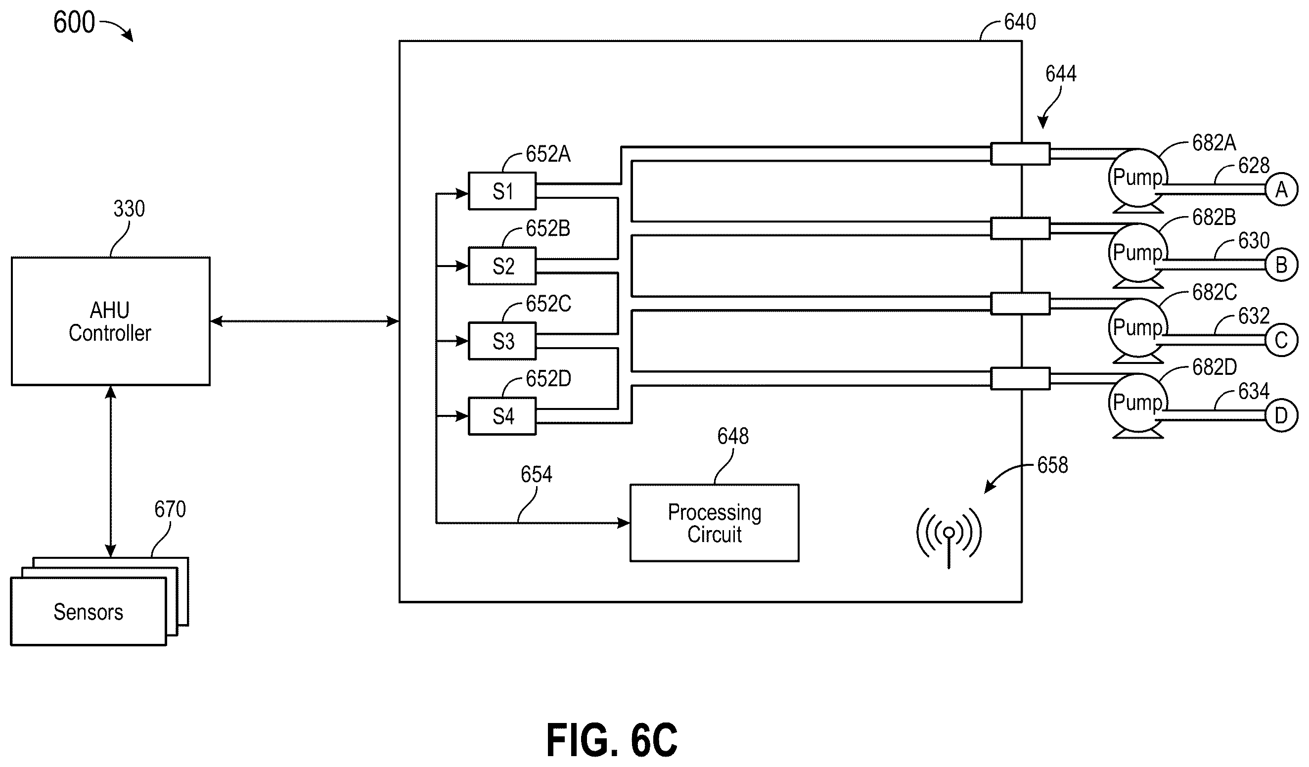 Patent US12590721 Figure 8 – Building management system with particulate sensing