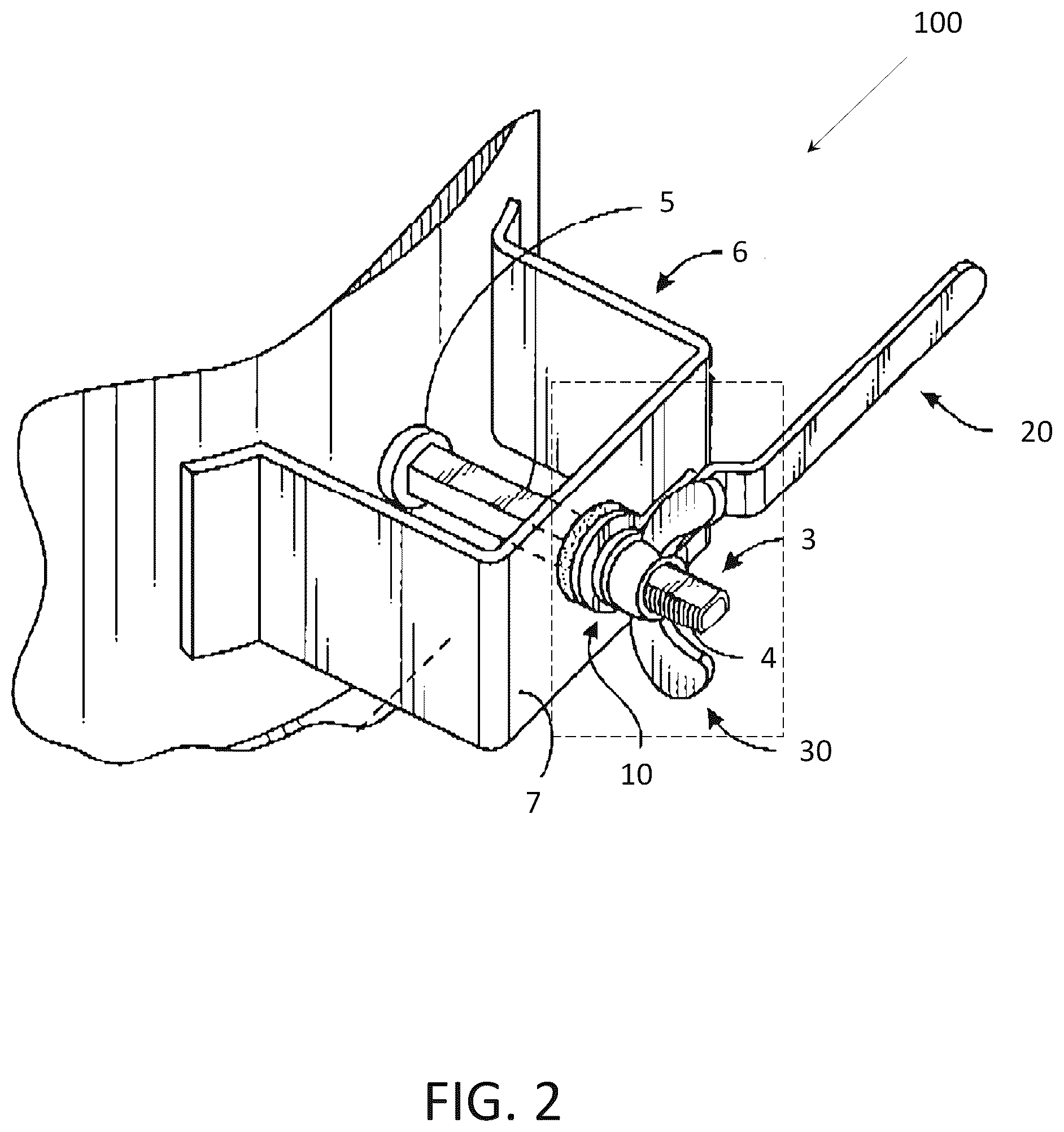 Patent US12590727 Figure 2 – Standoff for ductwork damper assembly, ductwork damper assembly incorporating same and method of assembling ductwork damper assembly