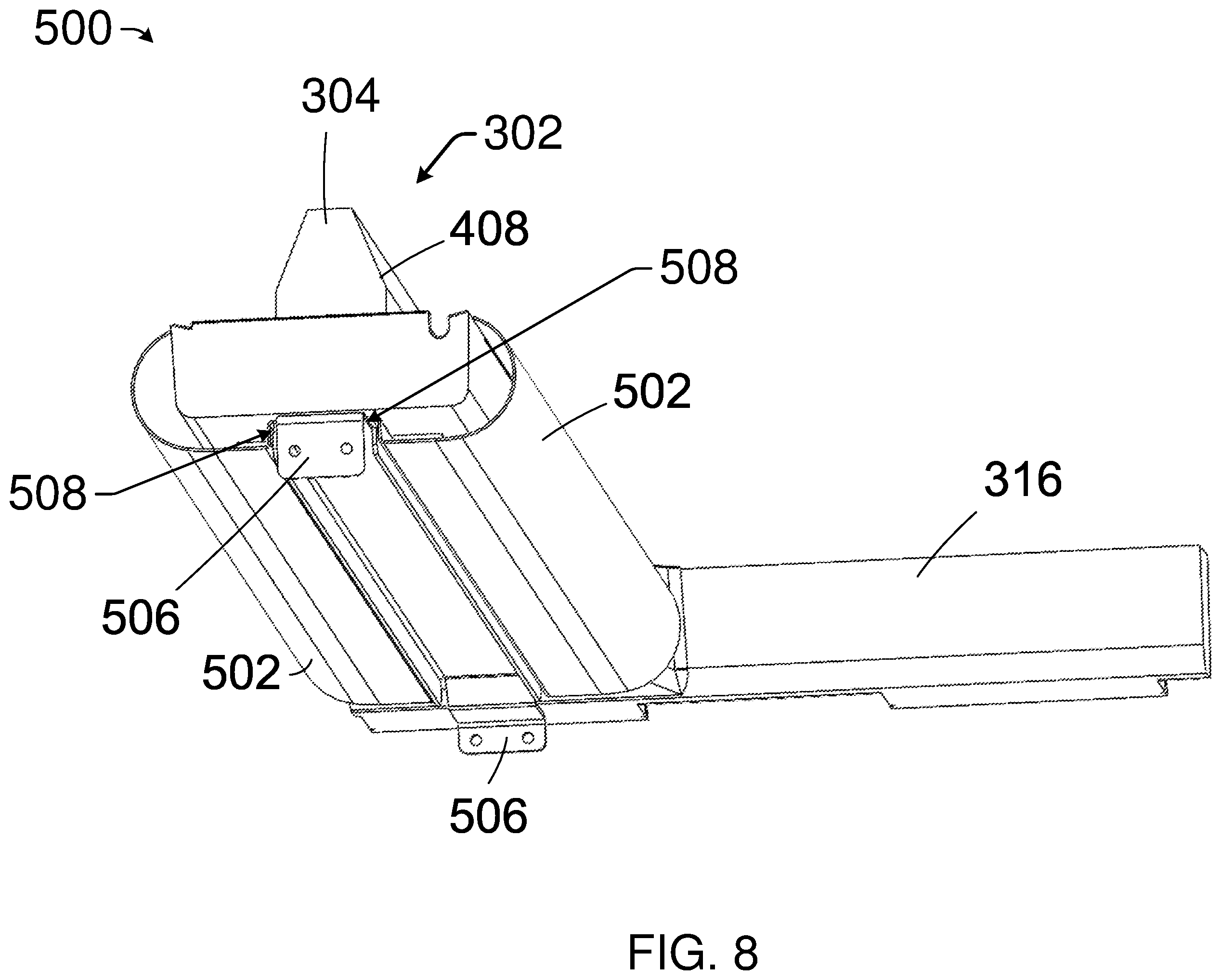 Patent US12590729 Figure 8 – Drain assembly for heat exchanger system