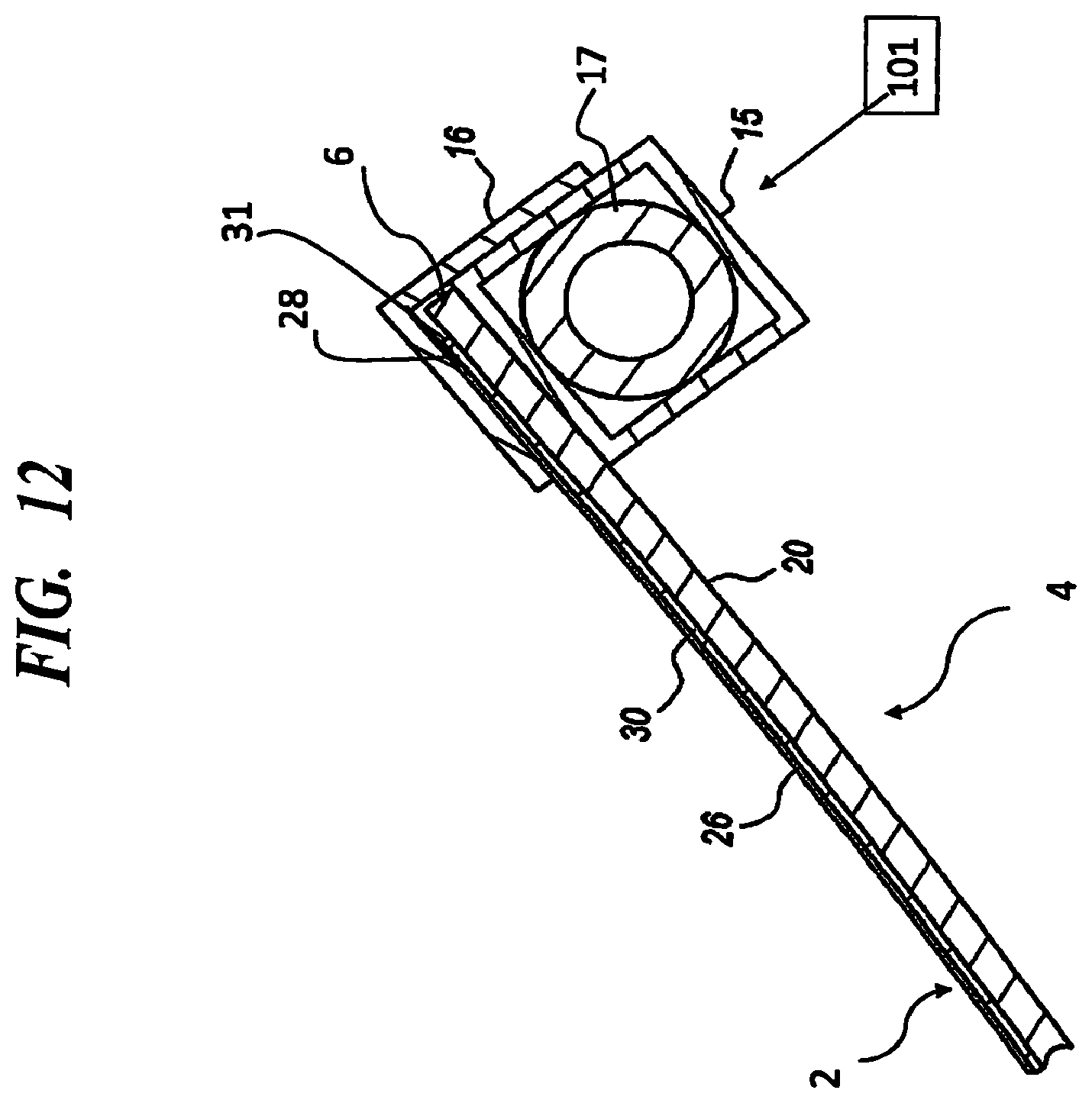 Patent US12590733 Figure 12 – Polycarbonate parabolic trough solar concentrator