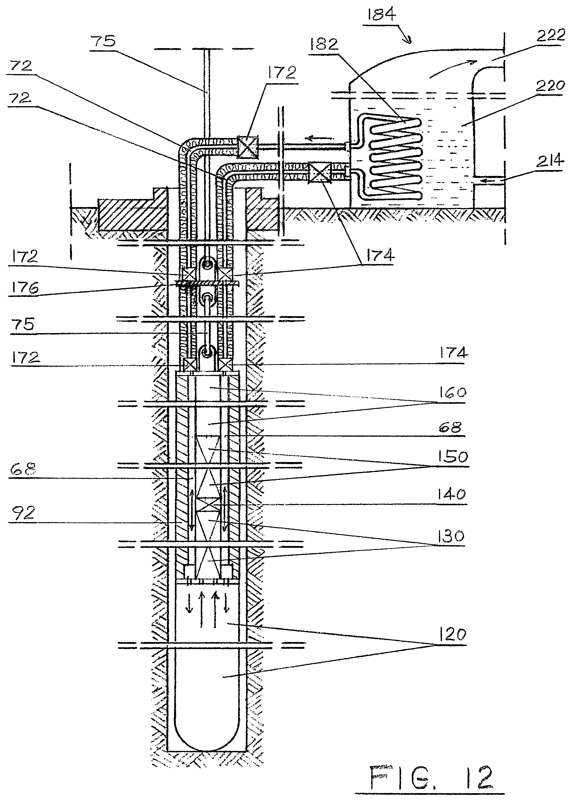 Patent US12590736 Figure 8 – System for restoration of a salty body of water that harnesses hydro, solar, and geothermal energy, to be used in remote locations and different applications including the production of distilled water from a salty body of water