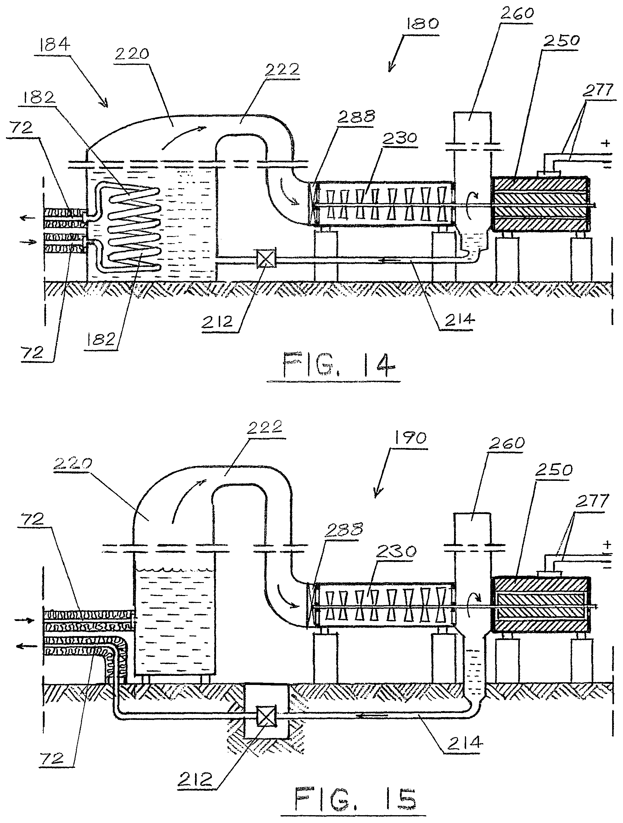 Patent US12590736 Figure 10 – System for restoration of a salty body of water that harnesses hydro, solar, and geothermal energy, to be used in remote locations and different applications including the production of distilled water from a salty body of water