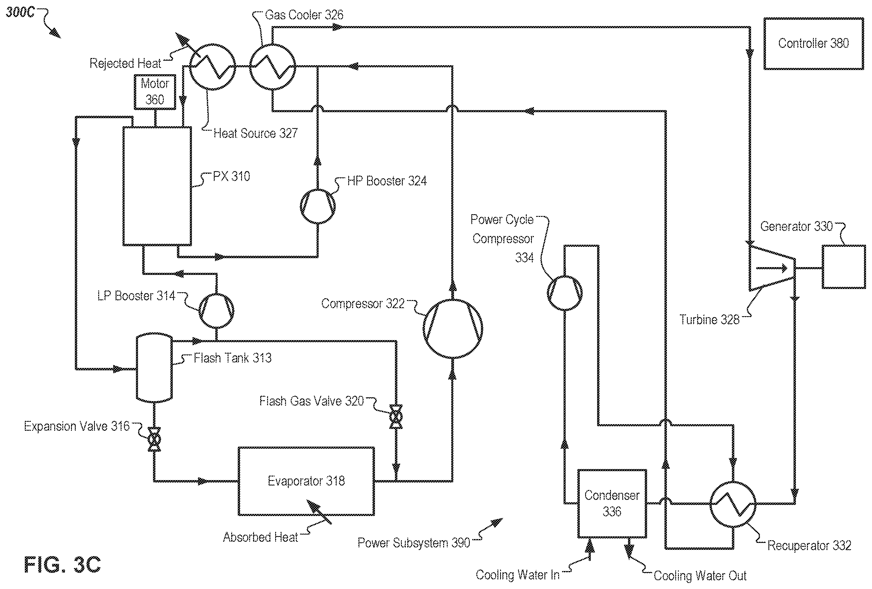 Patent US12590738 Figure 6 – Heat pump systems with pressure exchangers