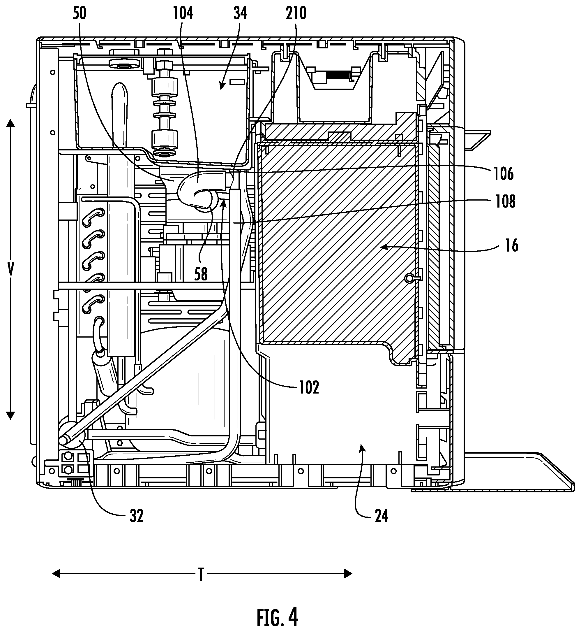 Patent US12590747 Figure 4 – Freeze prevention in stand-alone ice making appliance
