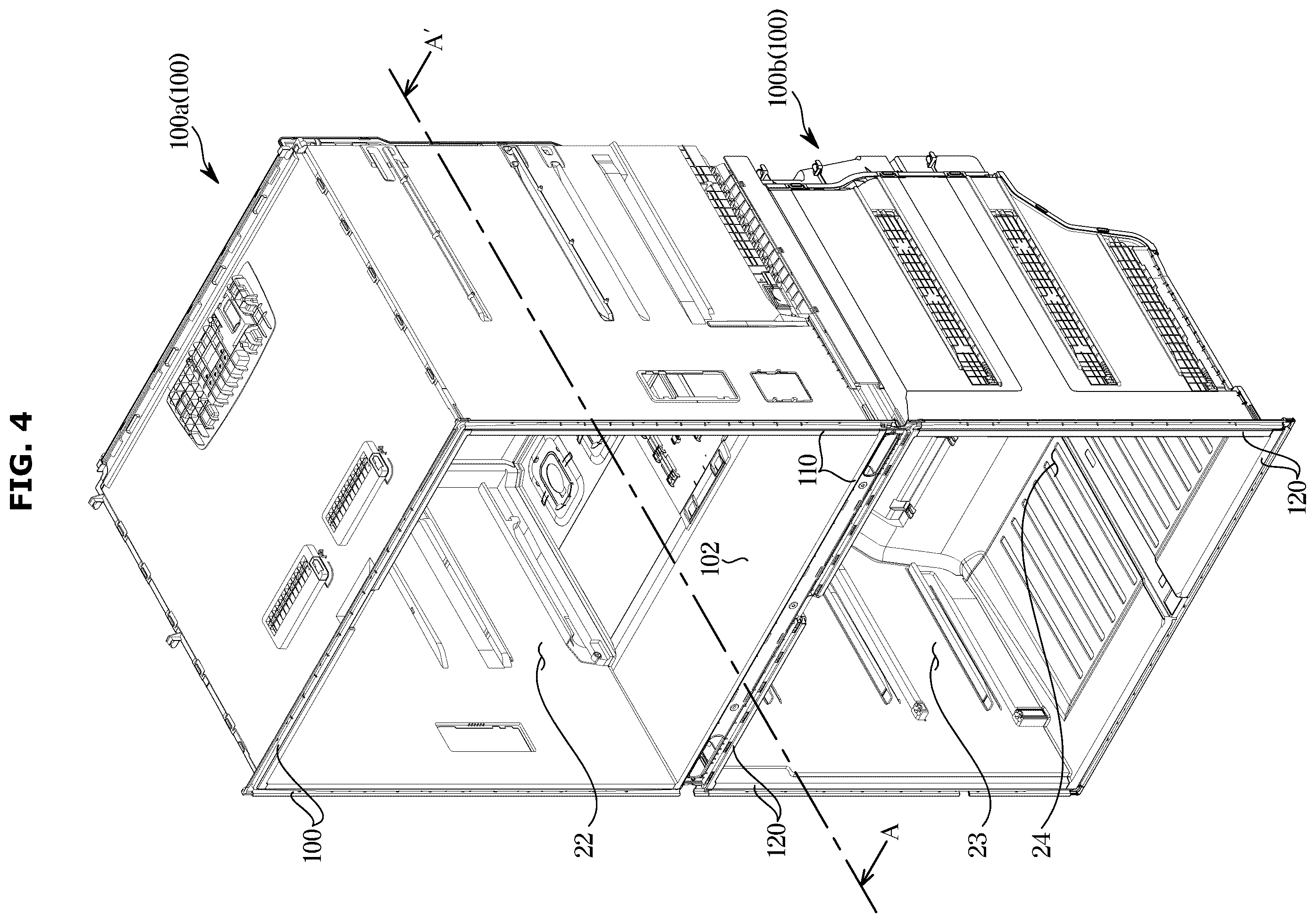Patent US12590750 Figure 4 – Refrigerator