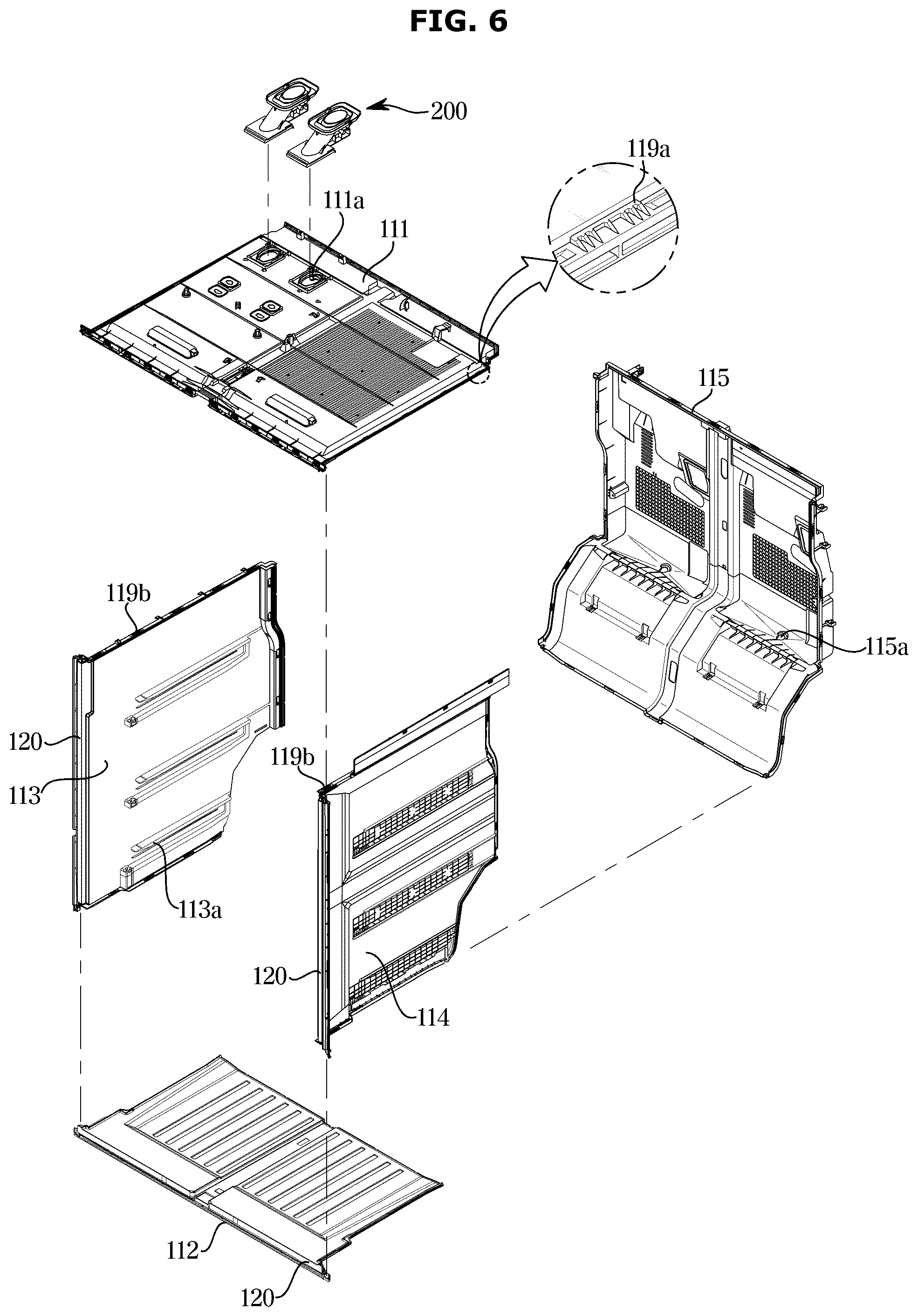 Patent US12590750 Figure 6 – Refrigerator