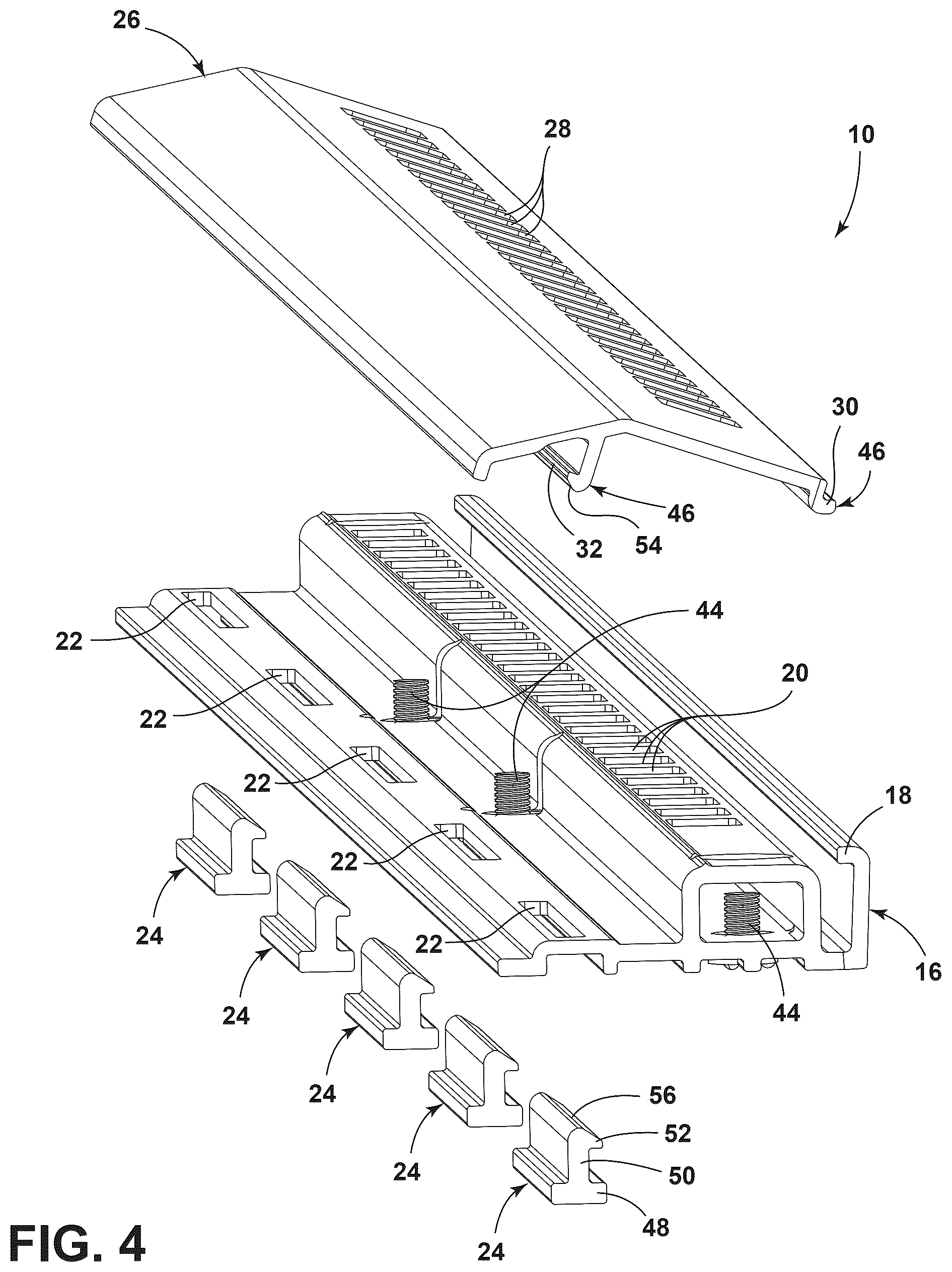 Patent US12590752 Figure 4 – Ladder assembly