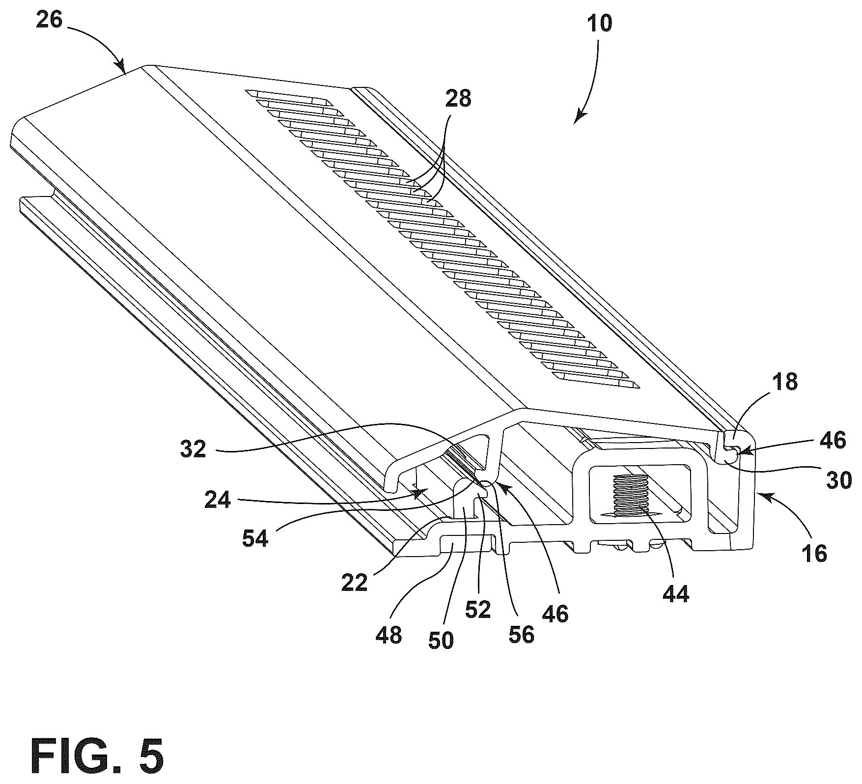 Patent US12590752 Figure 5 – Ladder assembly