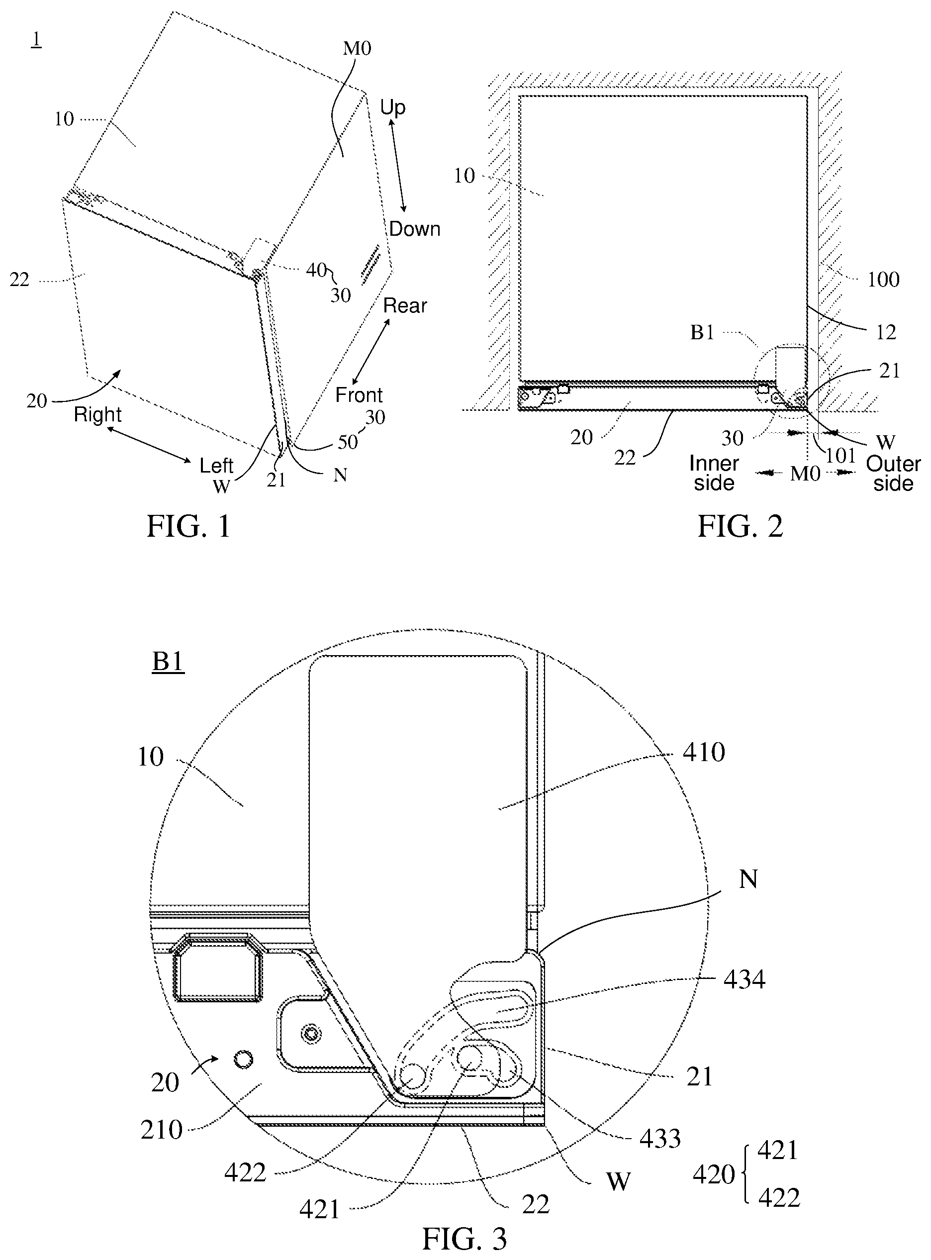 Patent US12590754 Figure 1 – Refrigerator