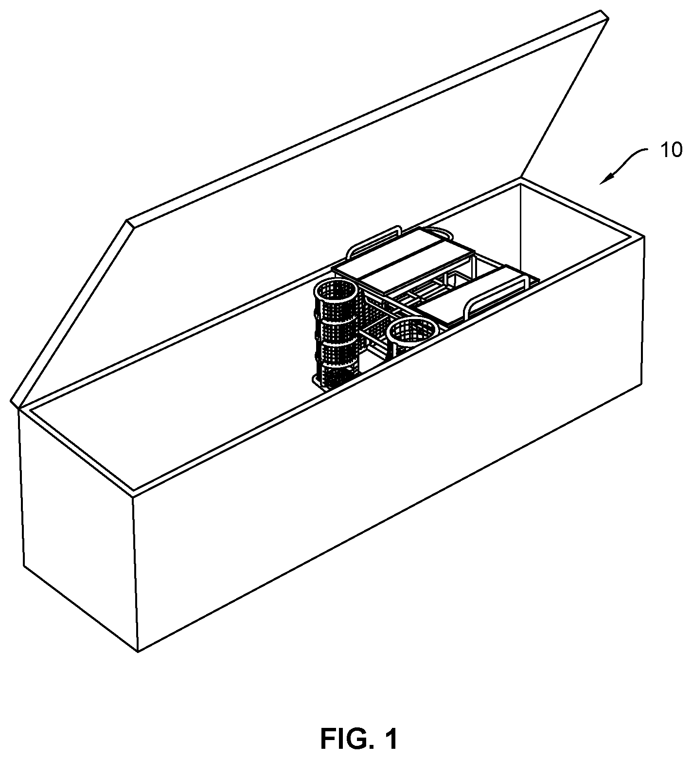 Patent US12590756 Figure 1 – D.F.R. deep freezer rack