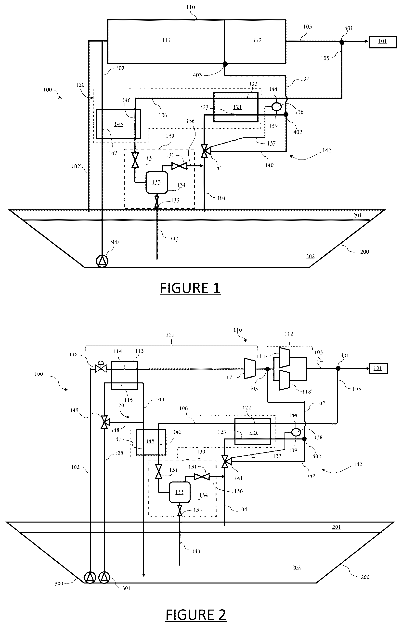 Patent US12590757 Figure 1 – Method for cooling a heat exchanger of a gas supply system for a gas-consuming apparatus of a ship
