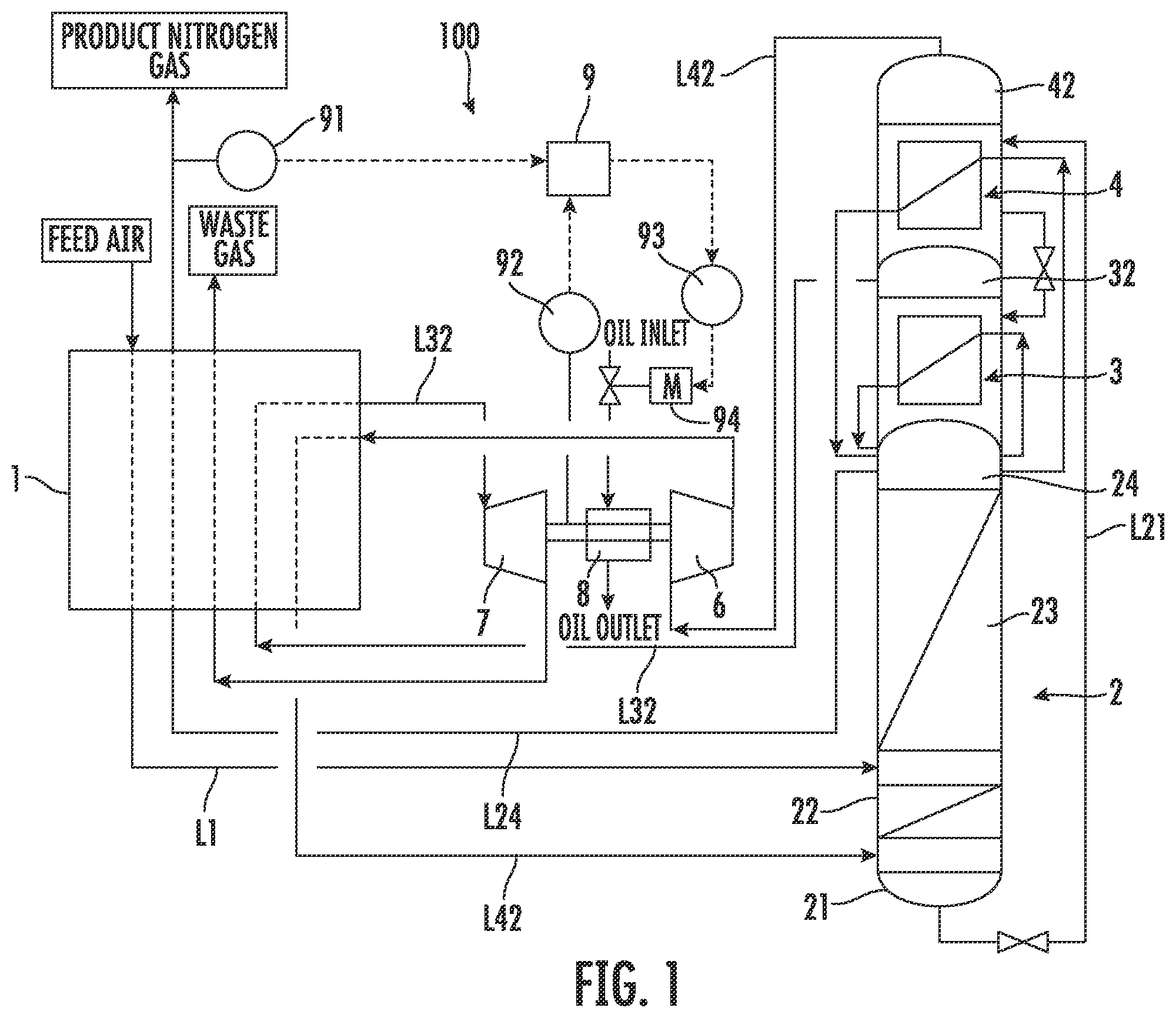 Patent US12590758 Figure 1 – Nitrogen generating device and nitrogen generating method