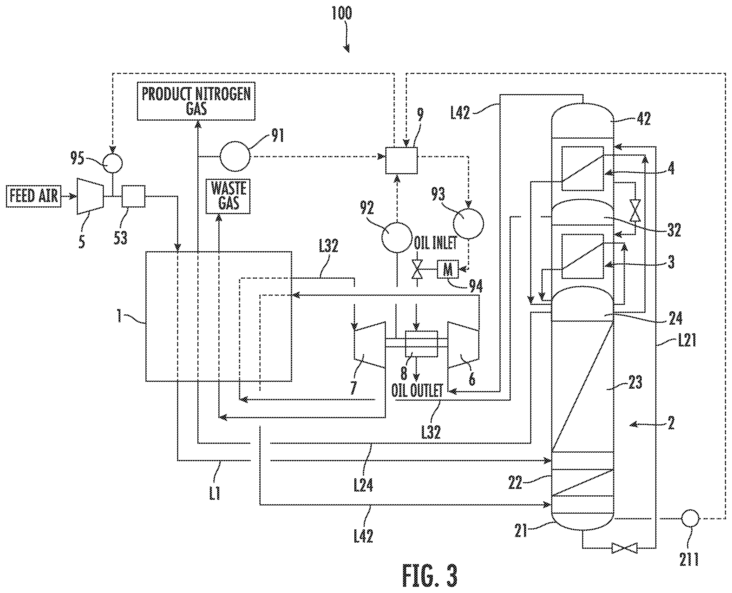 Patent US12590758 Figure 3 – Nitrogen generating device and nitrogen generating method