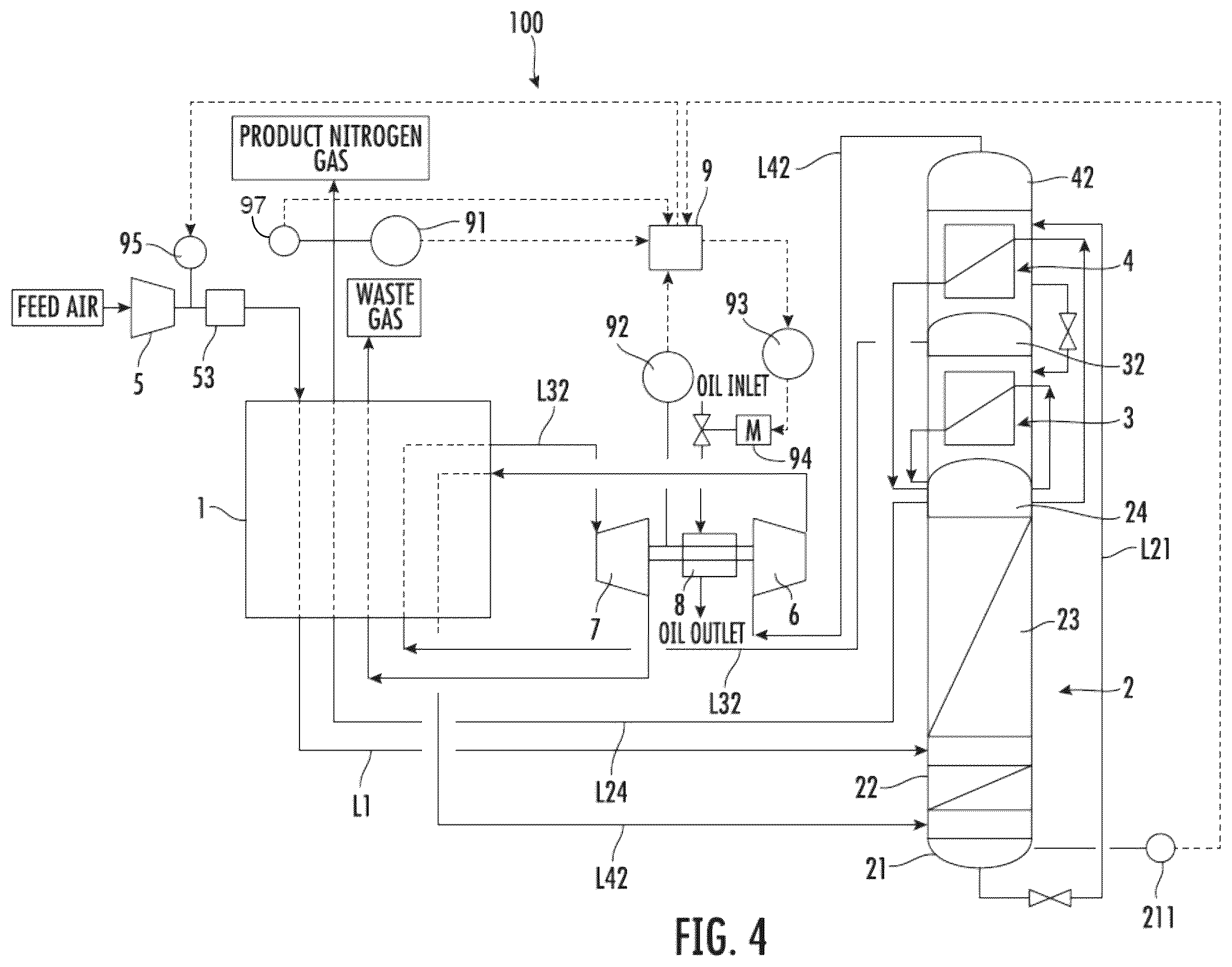 Patent US12590758 Figure 4 – Nitrogen generating device and nitrogen generating method