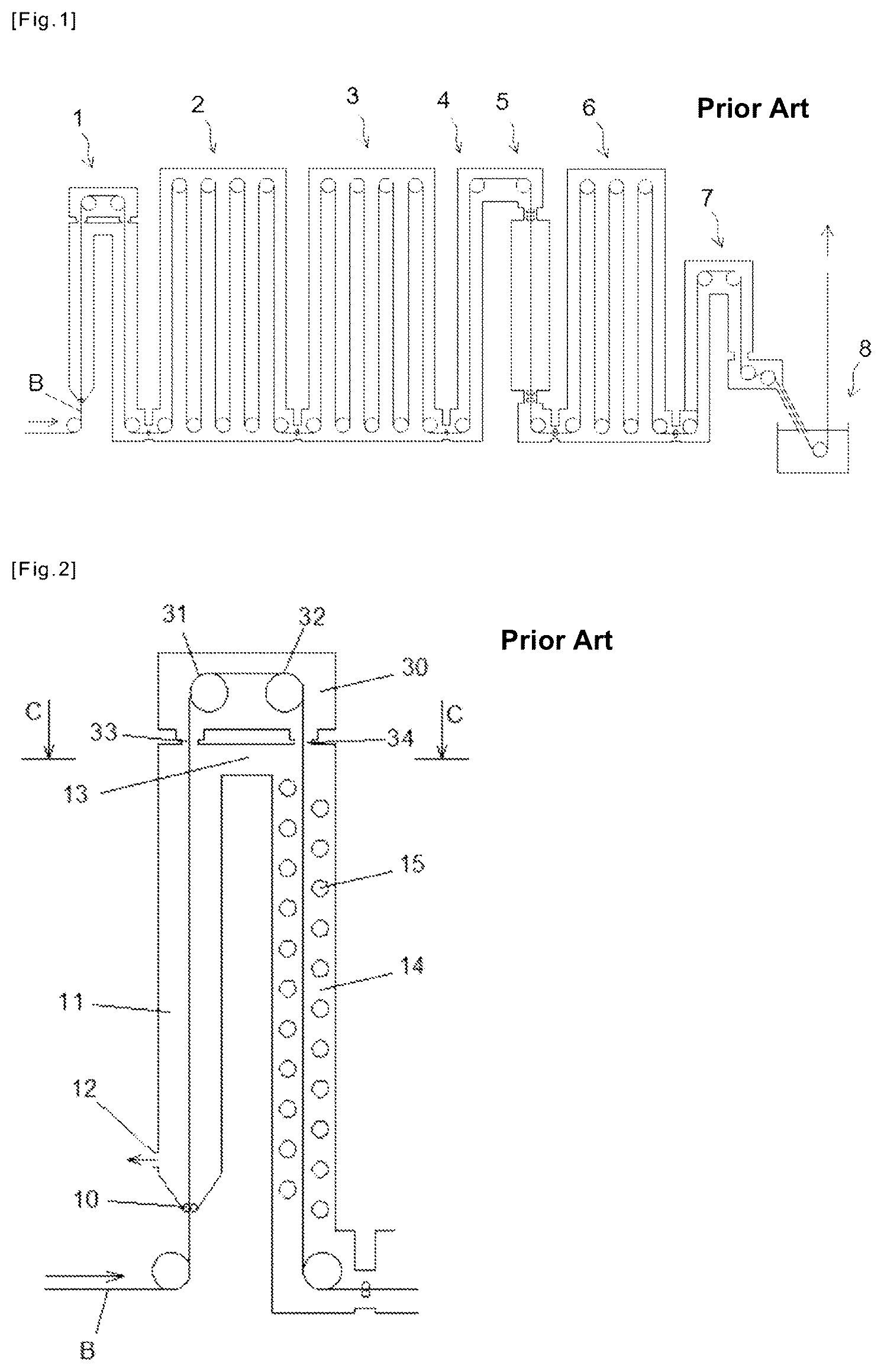 Patent US12590761 Figure 1 – Direct flame preheating section for a continuous metal strip processing line