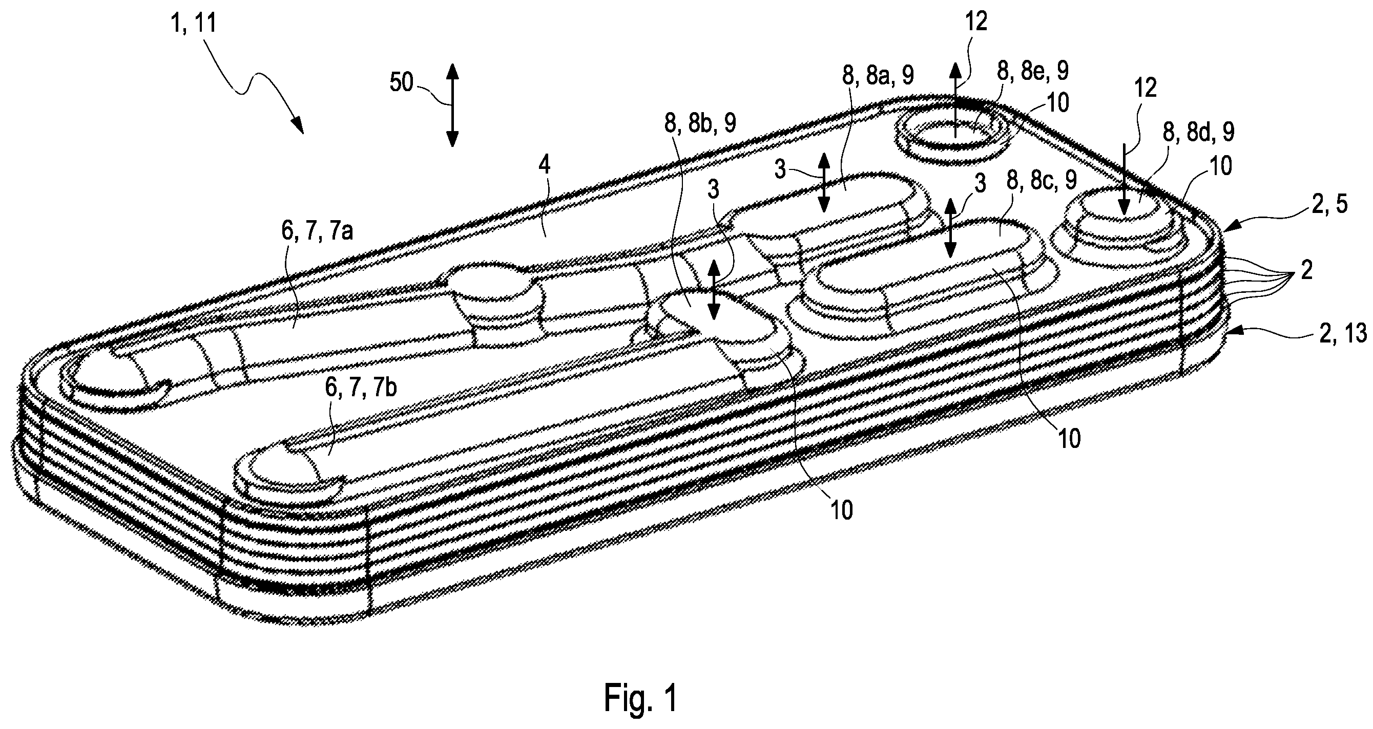 Patent US12590763 Figure 1 – Stacked disc heat exchanger for a thermal management module