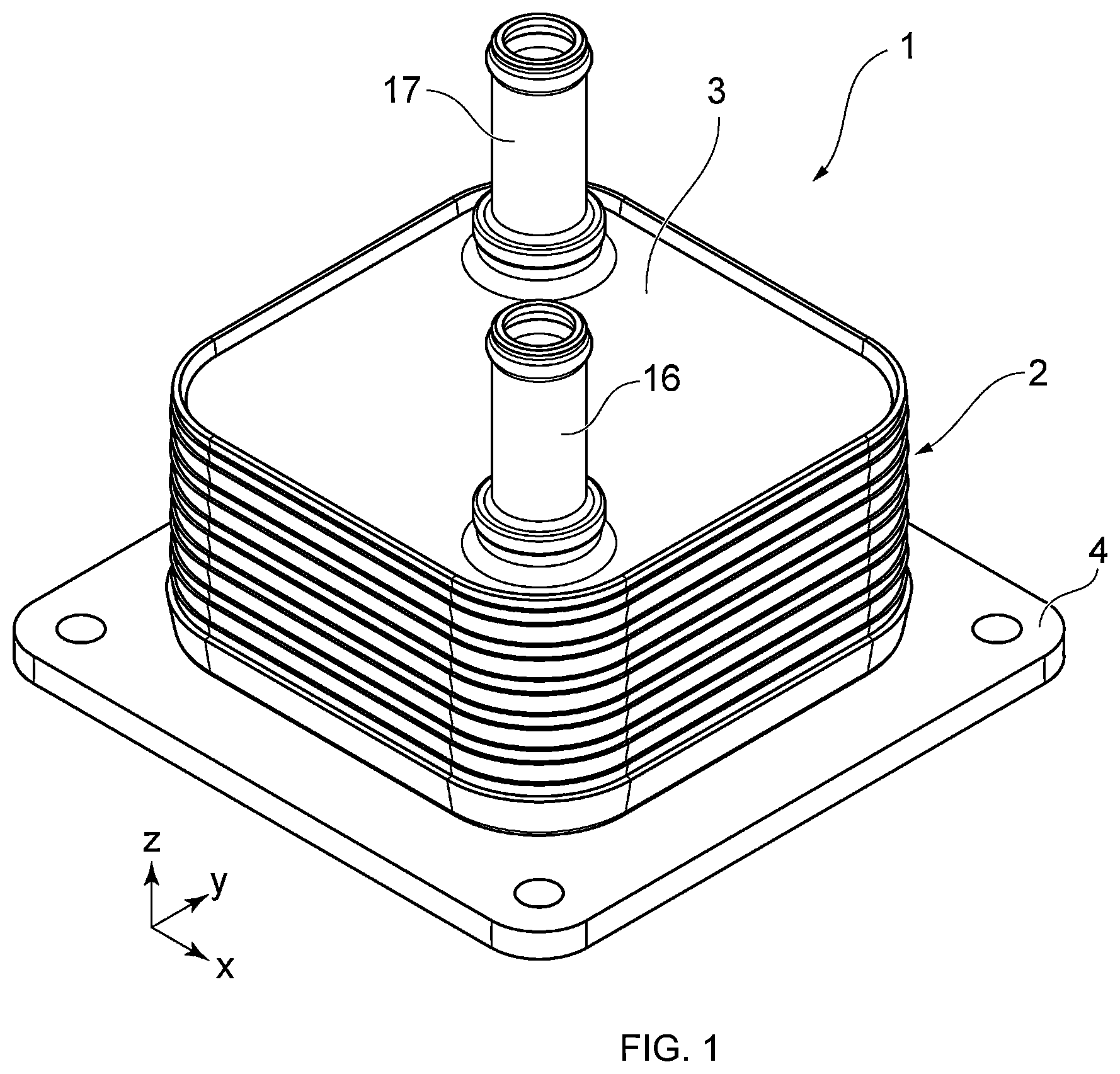 Patent US12590764 Figure 1 – Heat exchanger