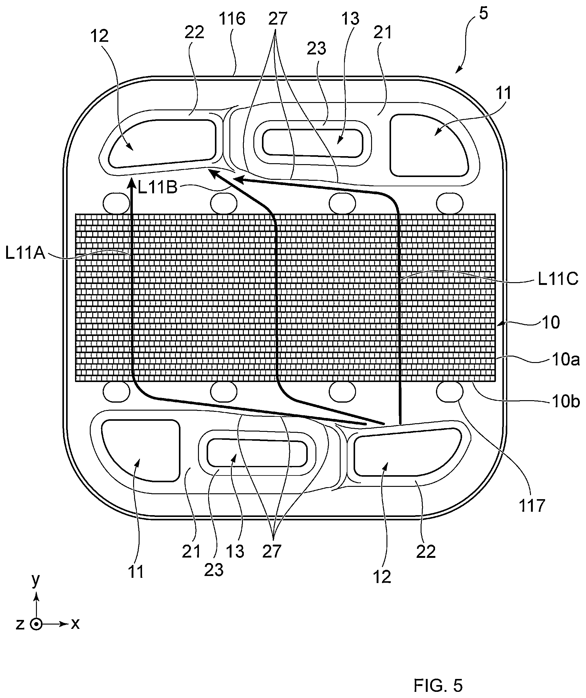 Patent US12590764 Figure 5 – Heat exchanger