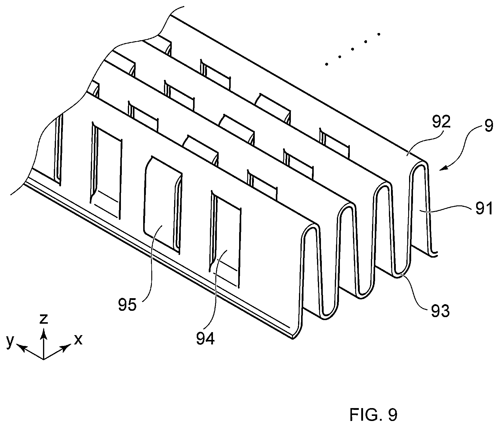 Patent US12590764 Figure 9 – Heat exchanger