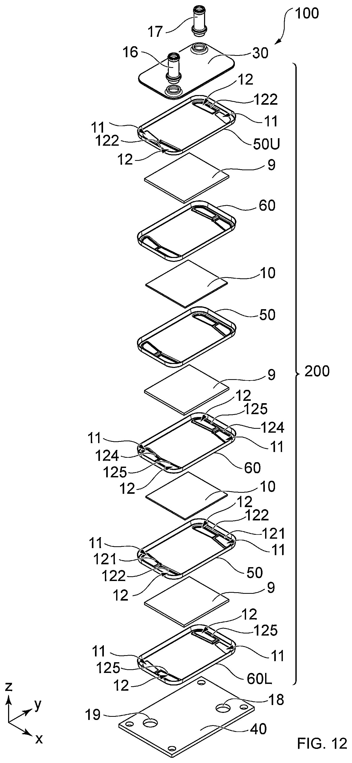 Patent US12590764 Figure 12 – Heat exchanger