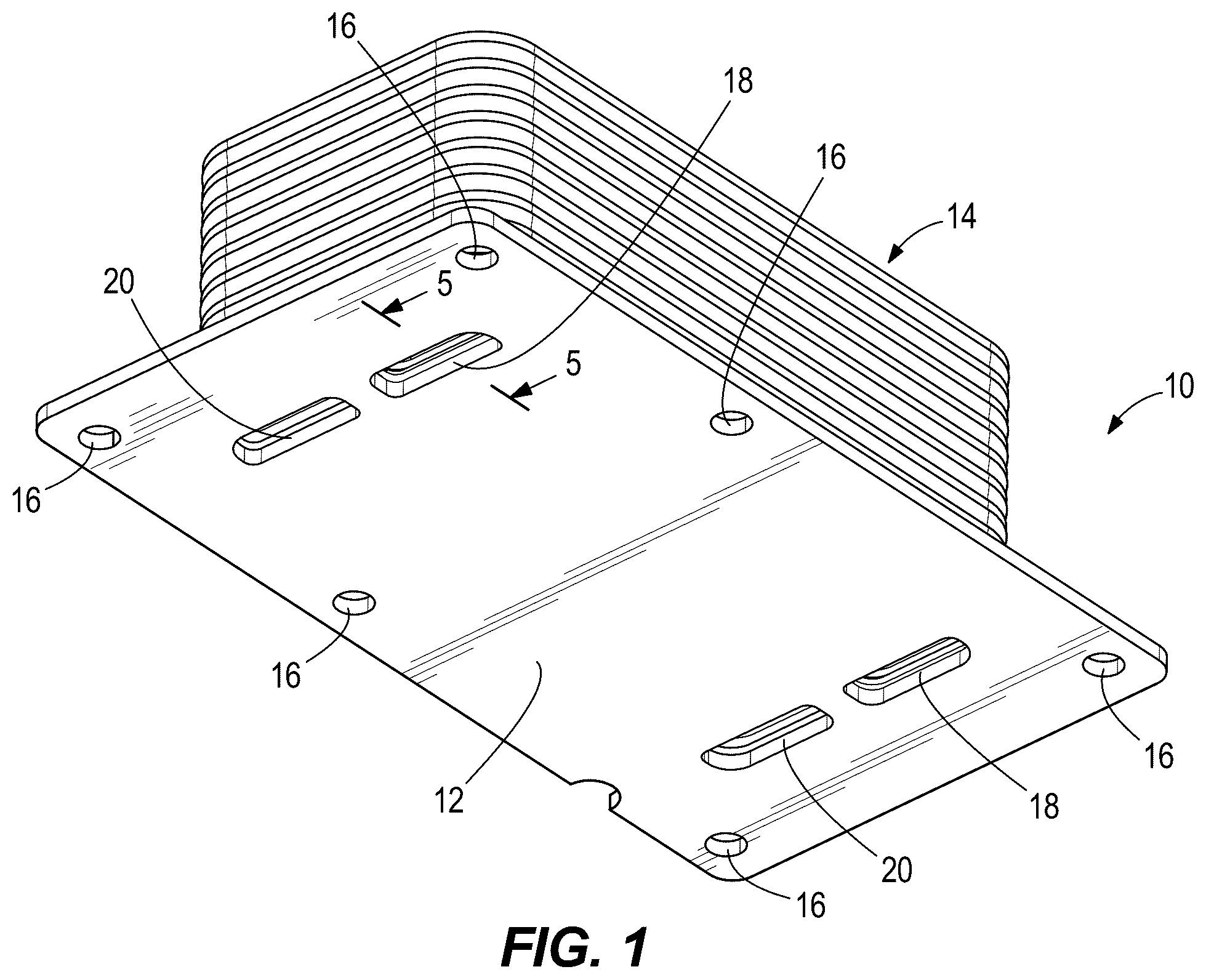 Patent US12590765 Figure 1 – Heat exchanger dimple configuration