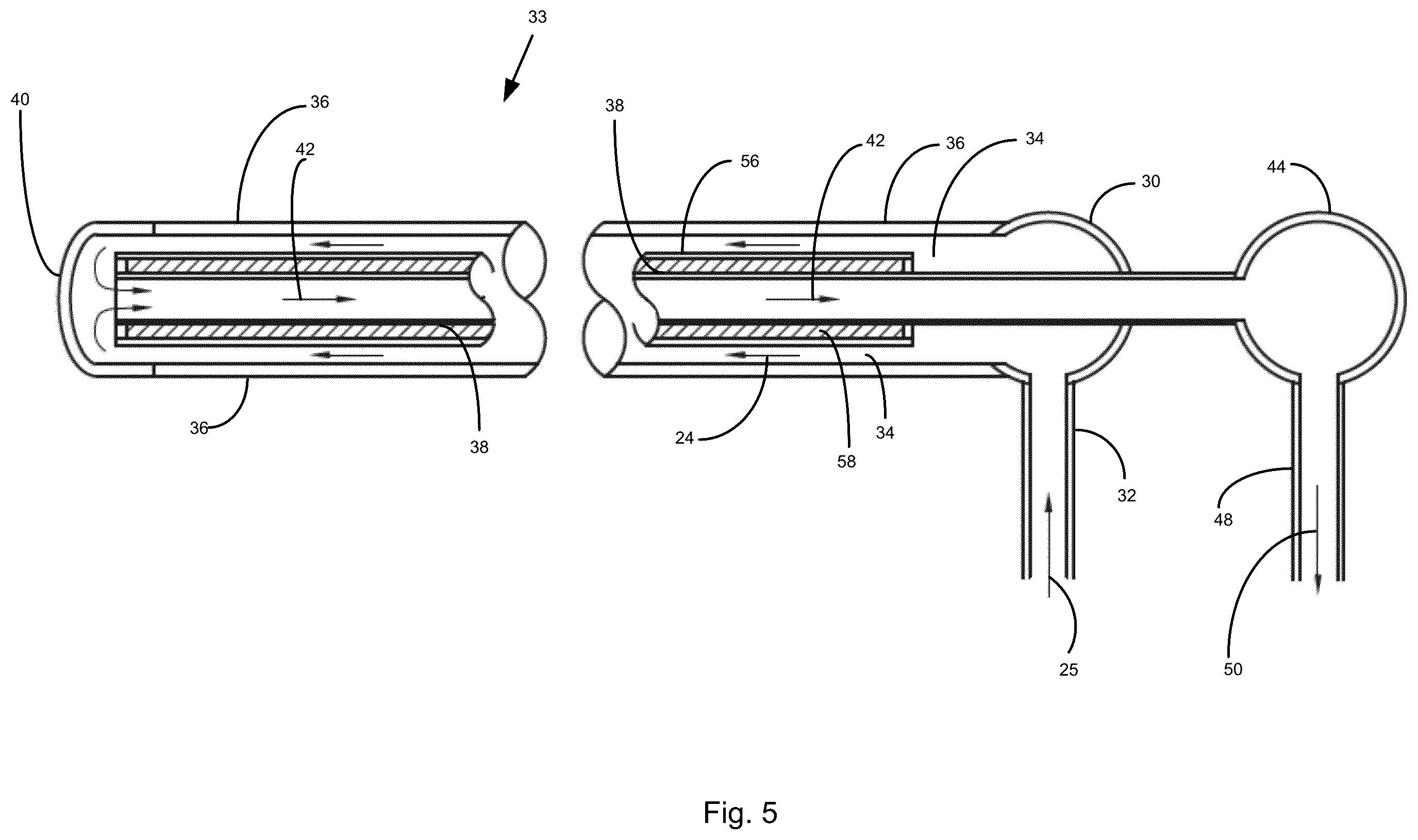 Patent US12590767 Figure 5 – Counterflow rotary cooler
