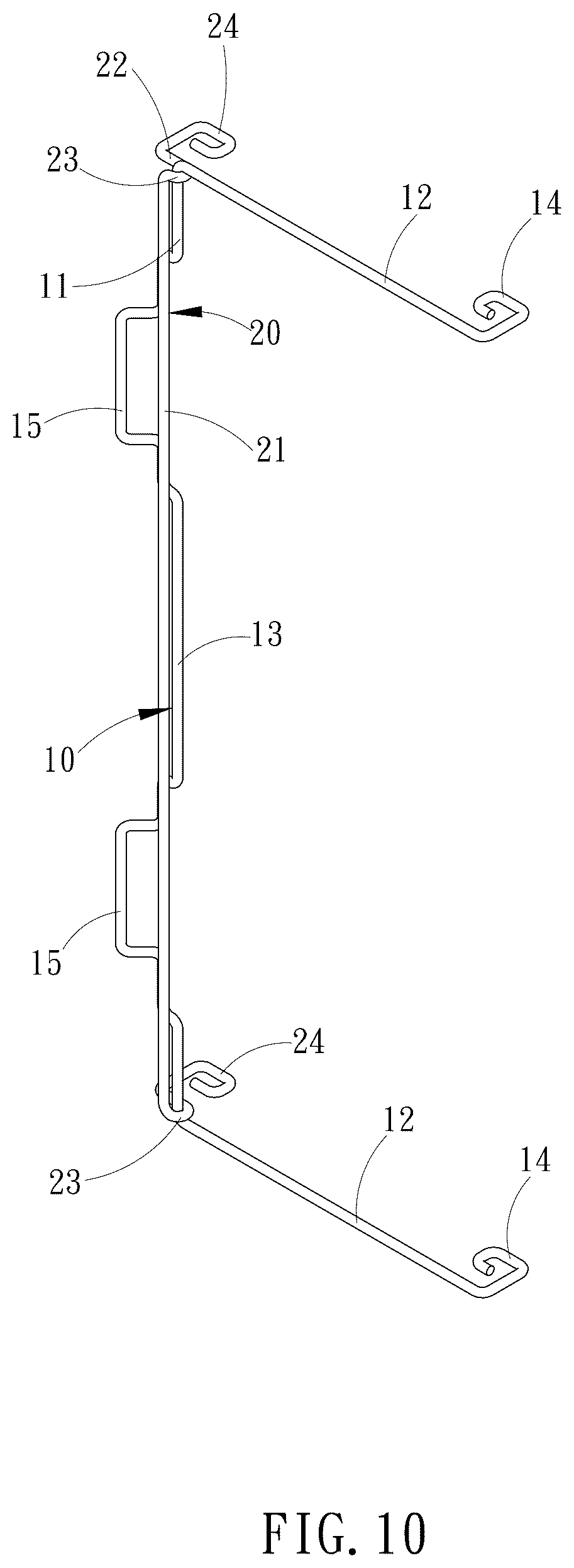 Patent US12590768 Figure 10 – Radiator fan fixing buckle device and its assembly structure