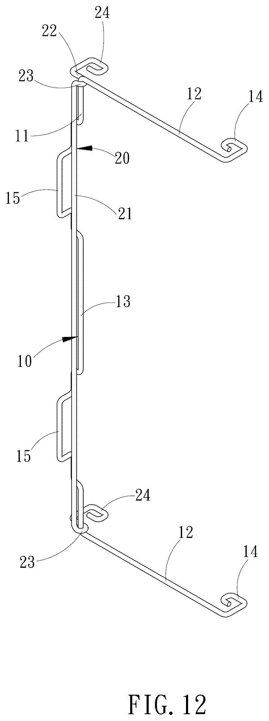 Patent US12590768 Figure 12 – Radiator fan fixing buckle device and its assembly structure