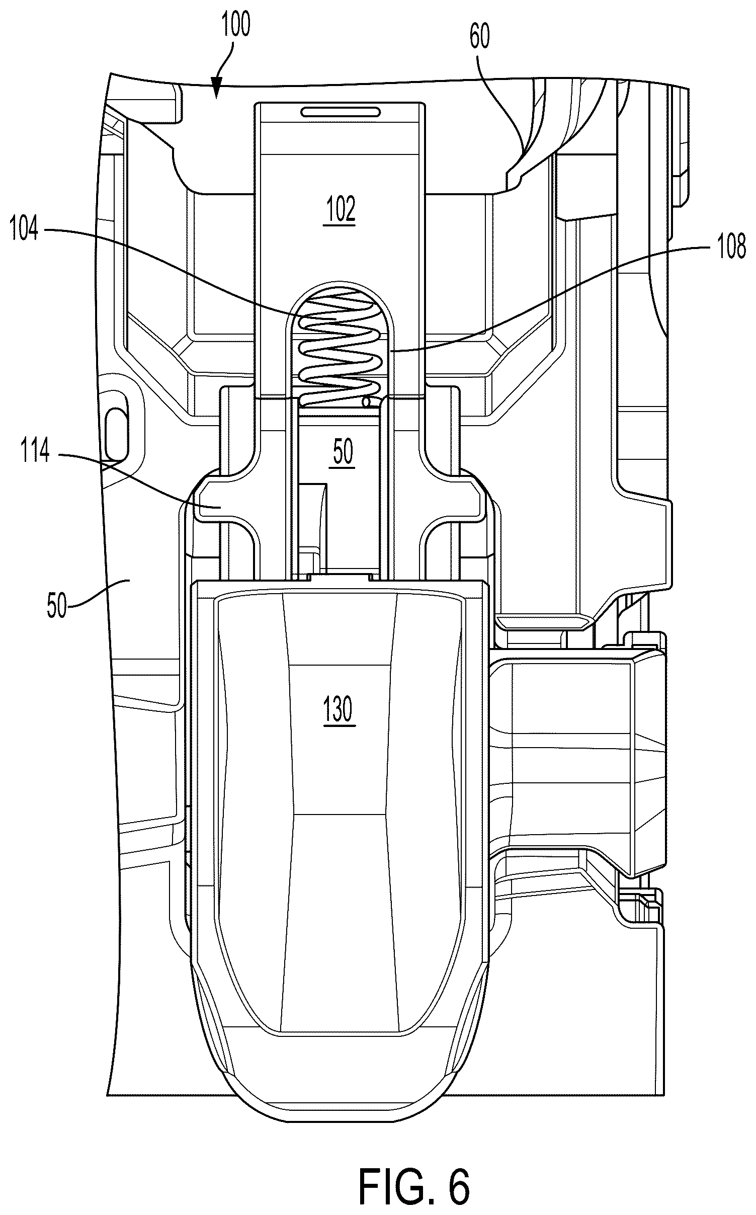 Patent US12590773 Figure 8 – Magazine disconnect mechanism