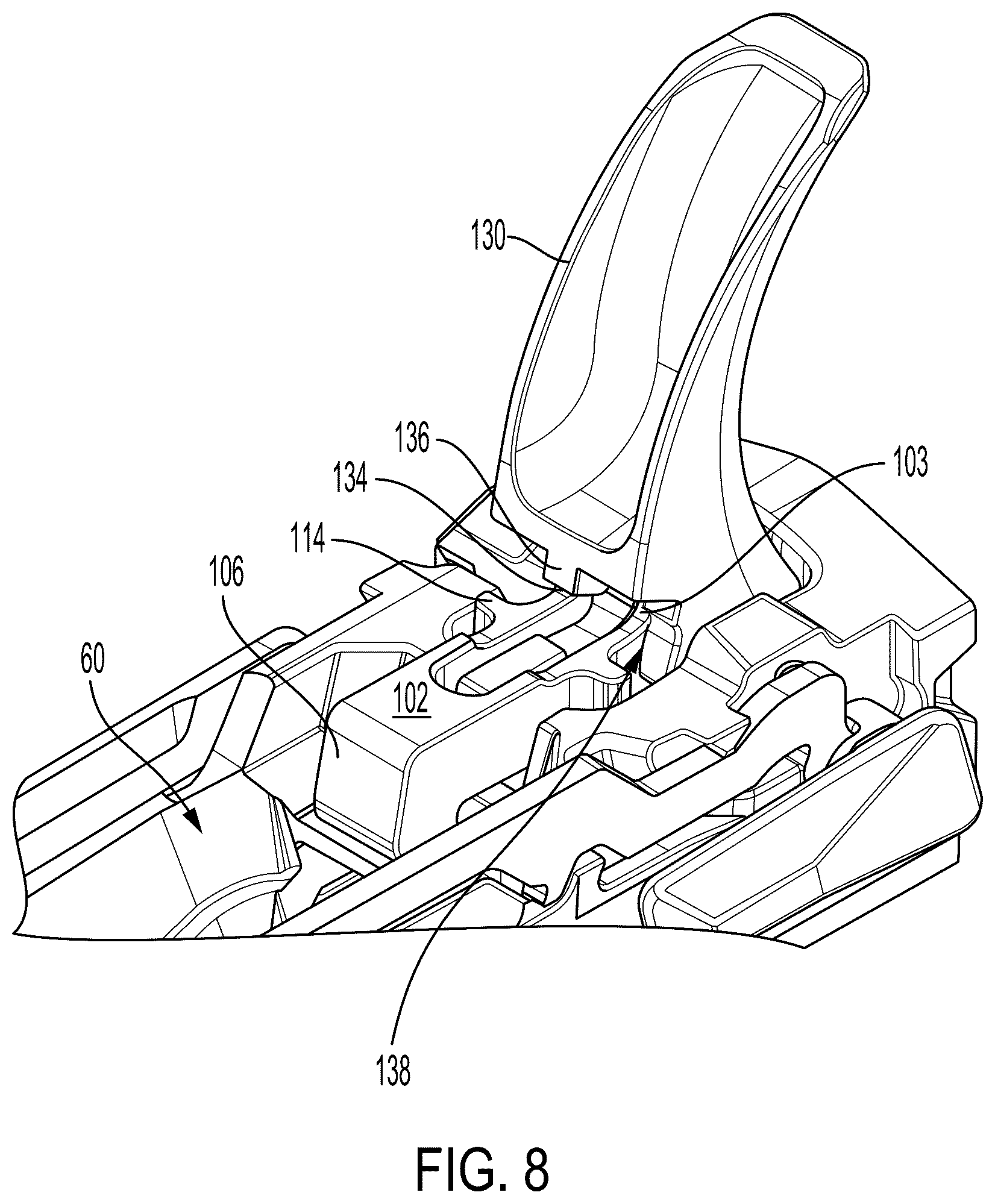 Patent US12590773 Figure 10 – Magazine disconnect mechanism