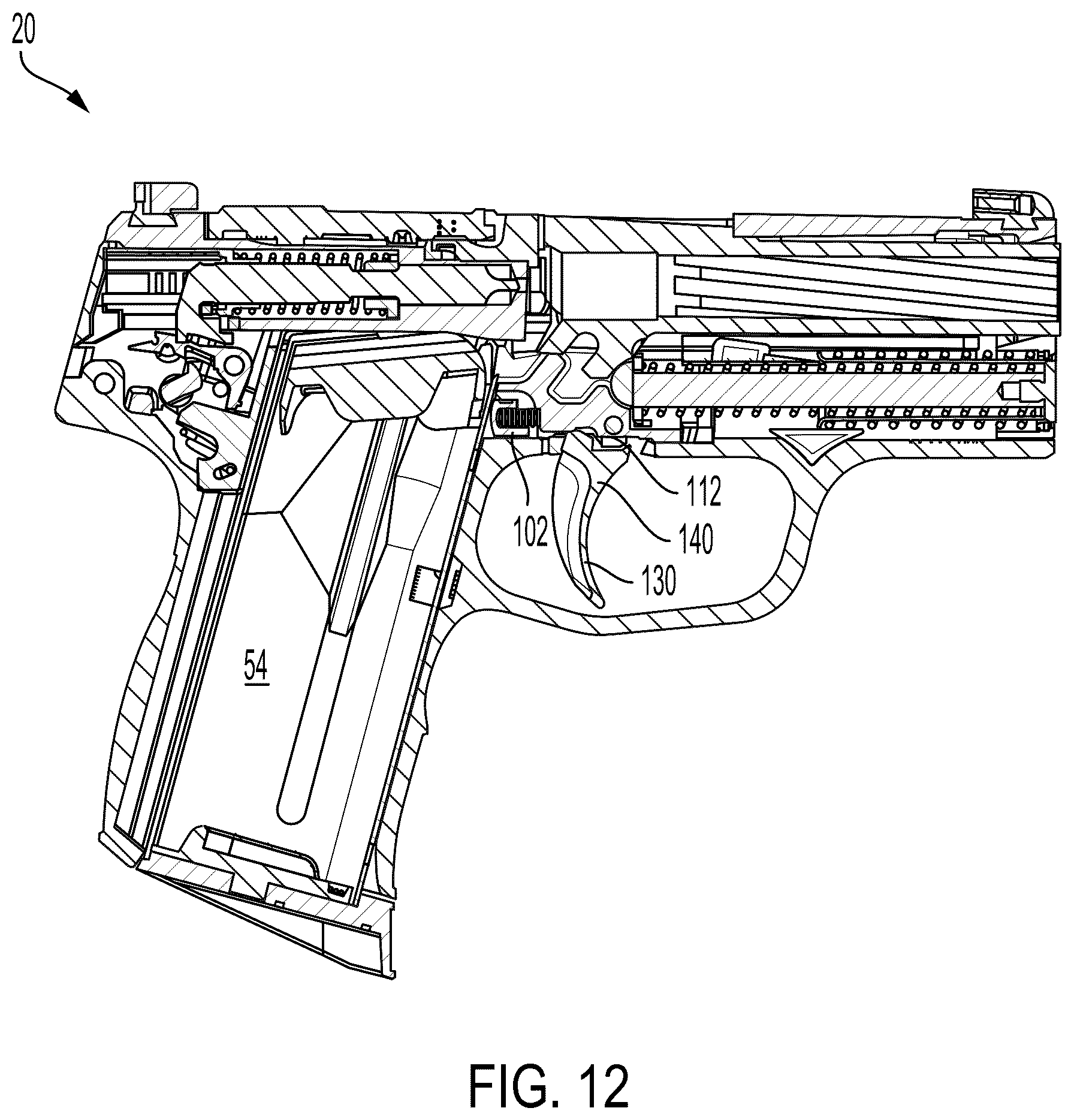 Patent US12590773 Figure 15 – Magazine disconnect mechanism
