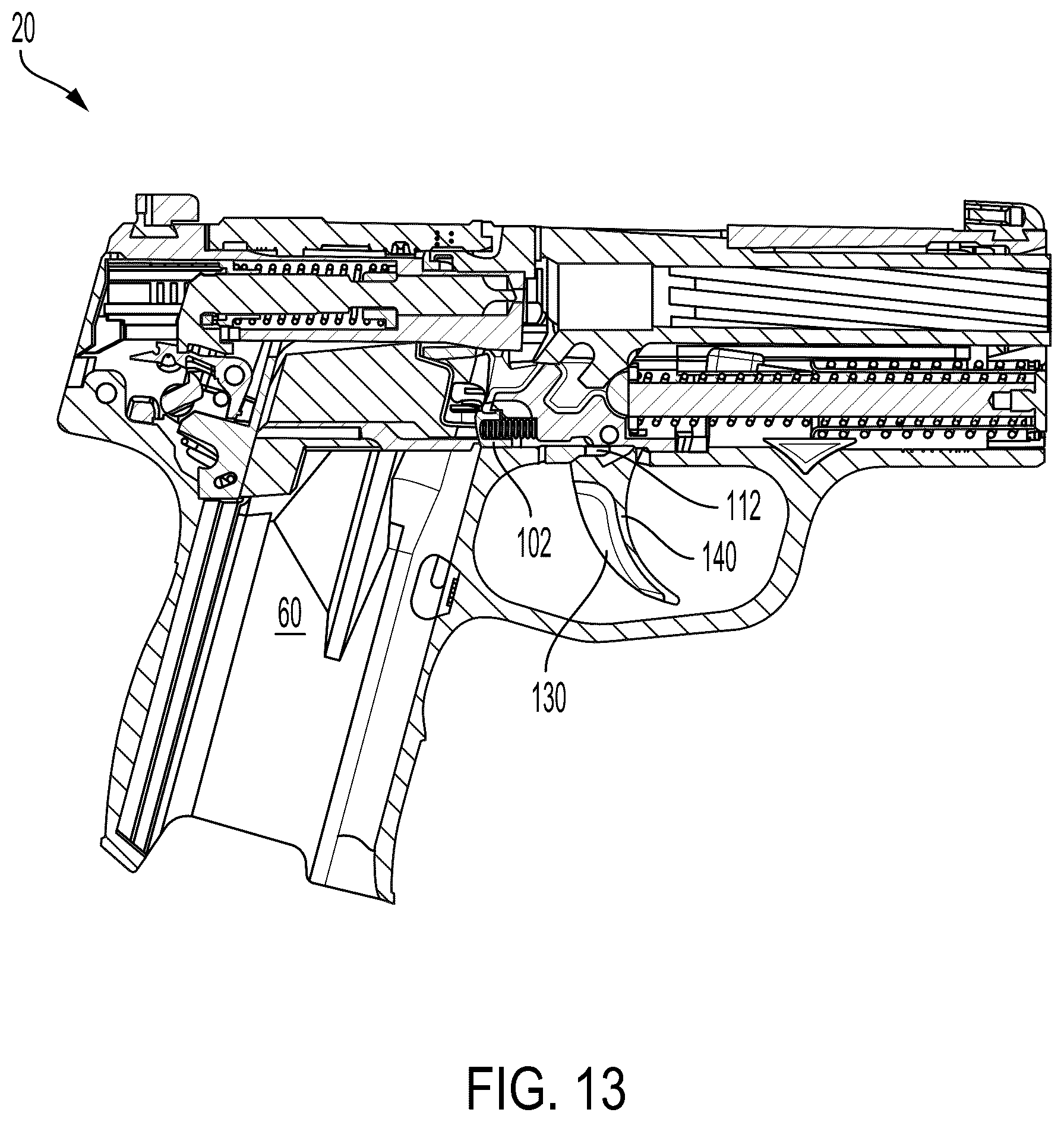 Patent US12590773 Figure 16 – Magazine disconnect mechanism