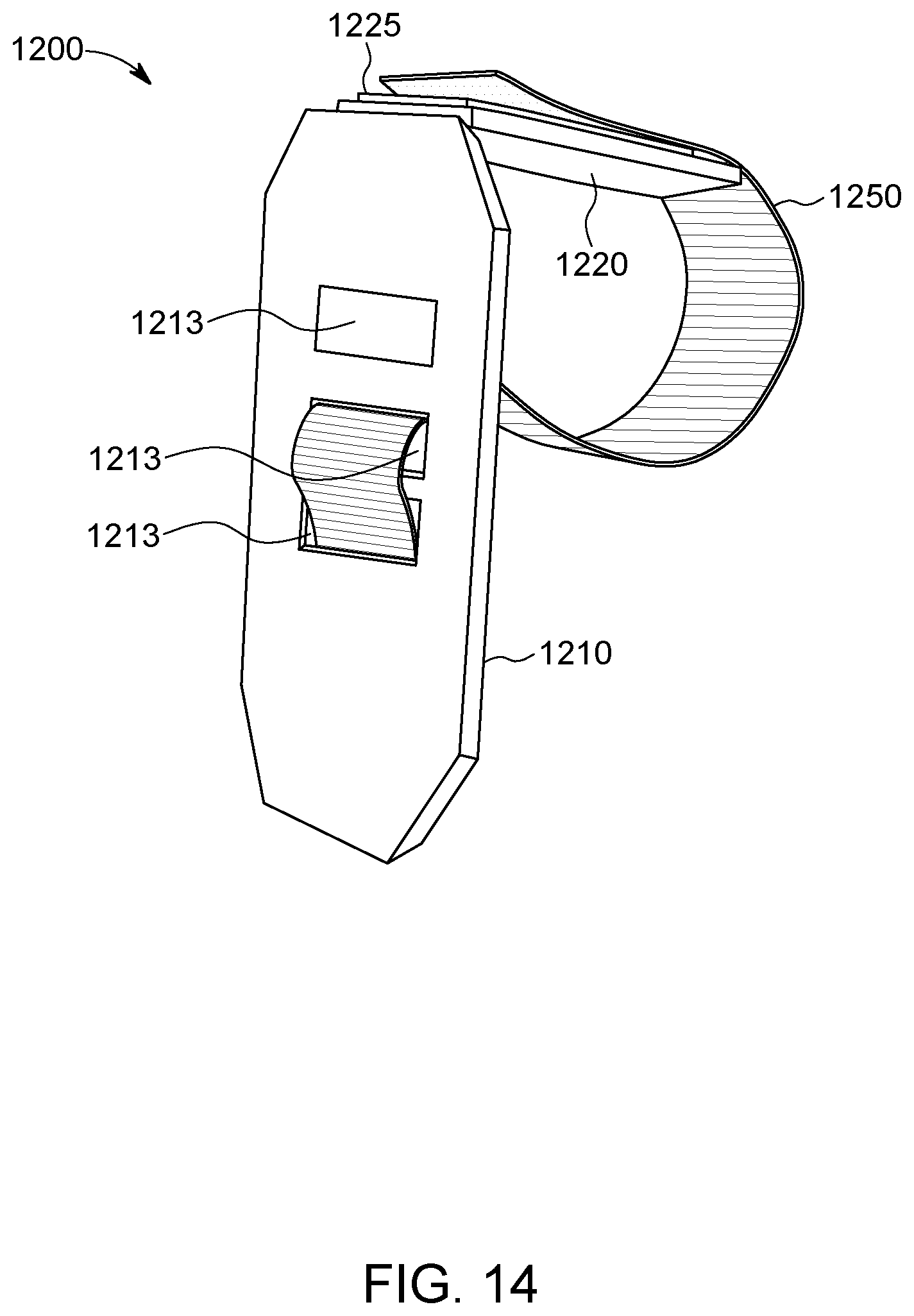 Patent US12590774 Figure 14 – Trigger restriction device for conducted energy devices