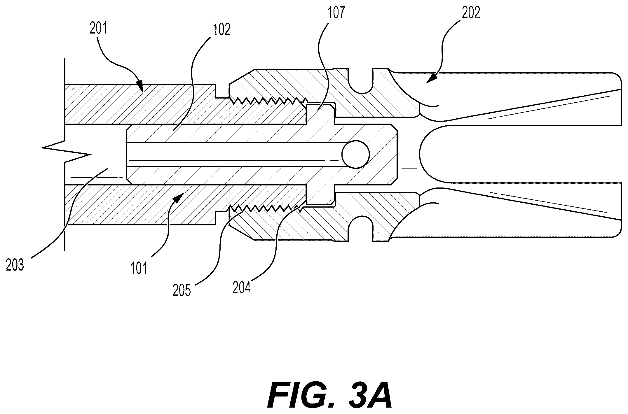 Patent US12590776 Figure 3 – Discreet blank firing adapter