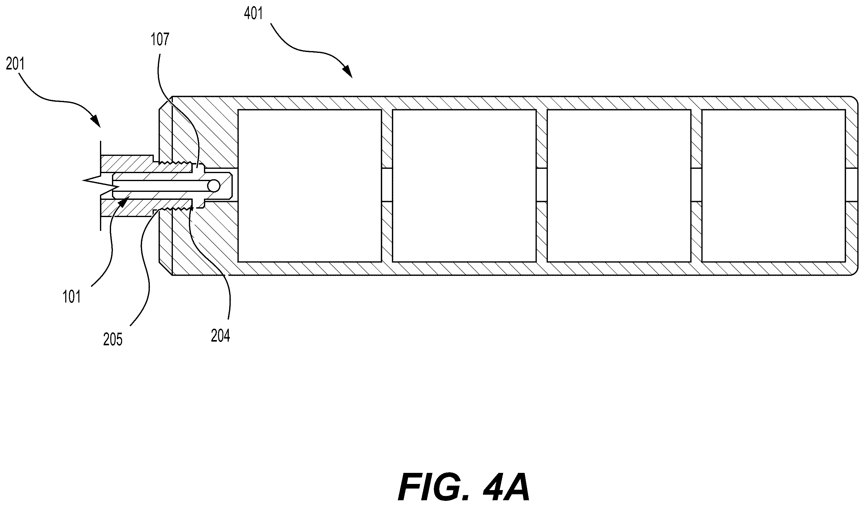 Patent US12590776 Figure 5 – Discreet blank firing adapter