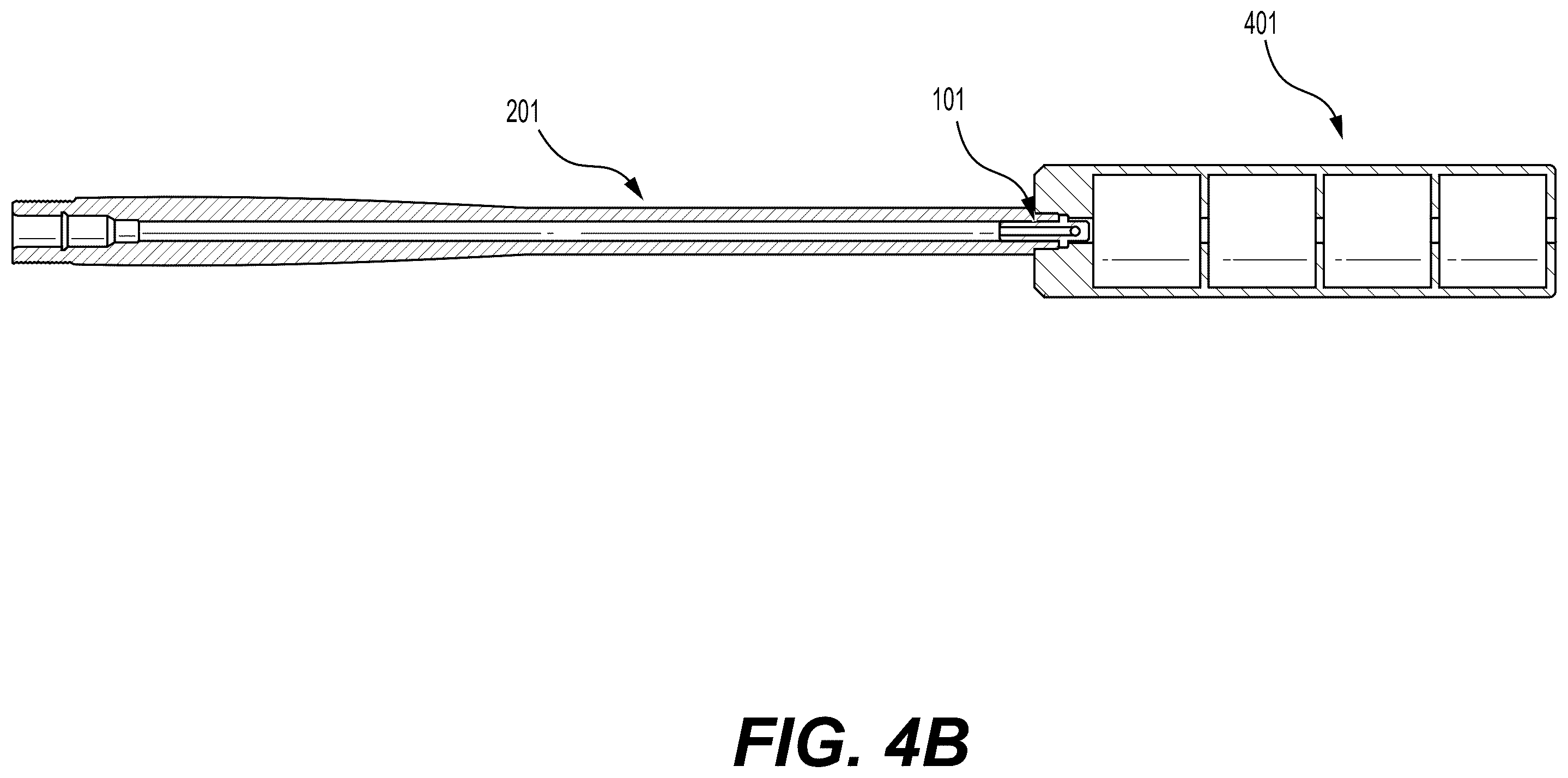 Patent US12590776 Figure 6 – Discreet blank firing adapter