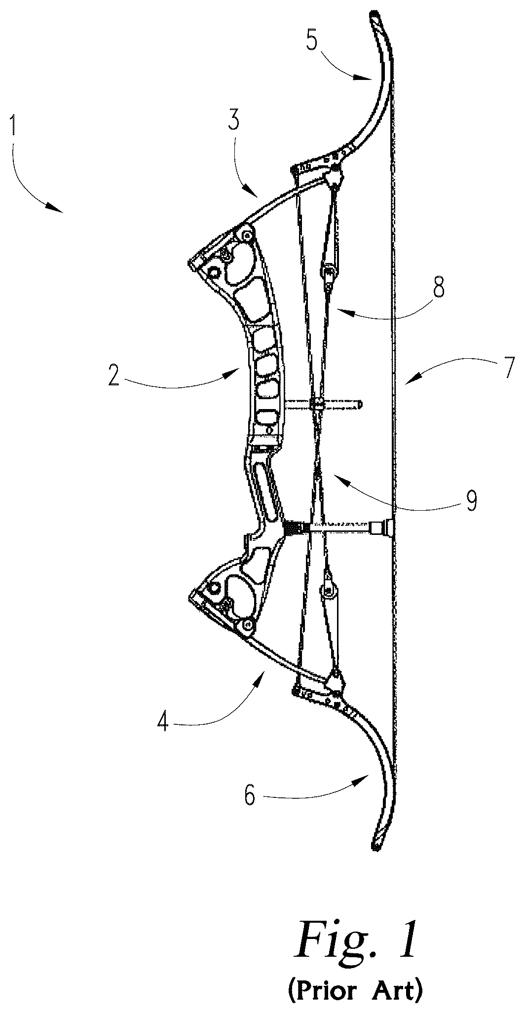 Patent US12590777 Figure 1 – Lever system for lever bow