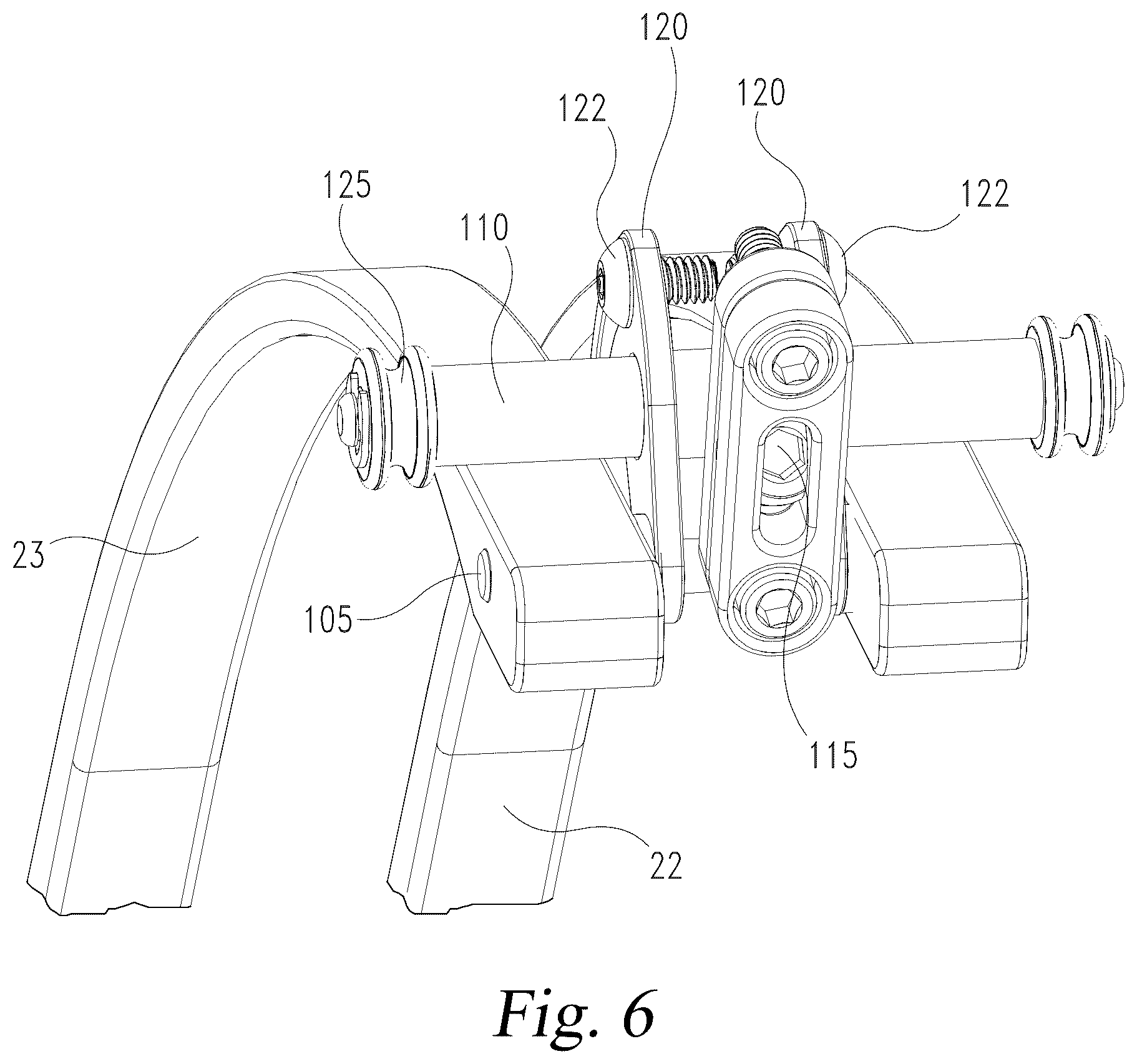 Patent US12590777 Figure 6 – Lever system for lever bow