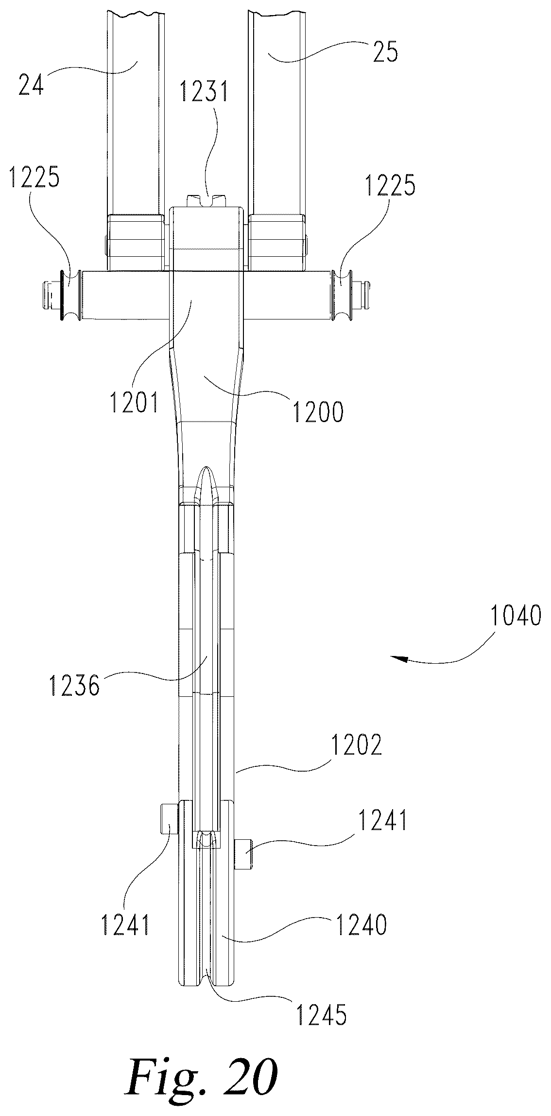 Patent US12590777 Figure 20 – Lever system for lever bow