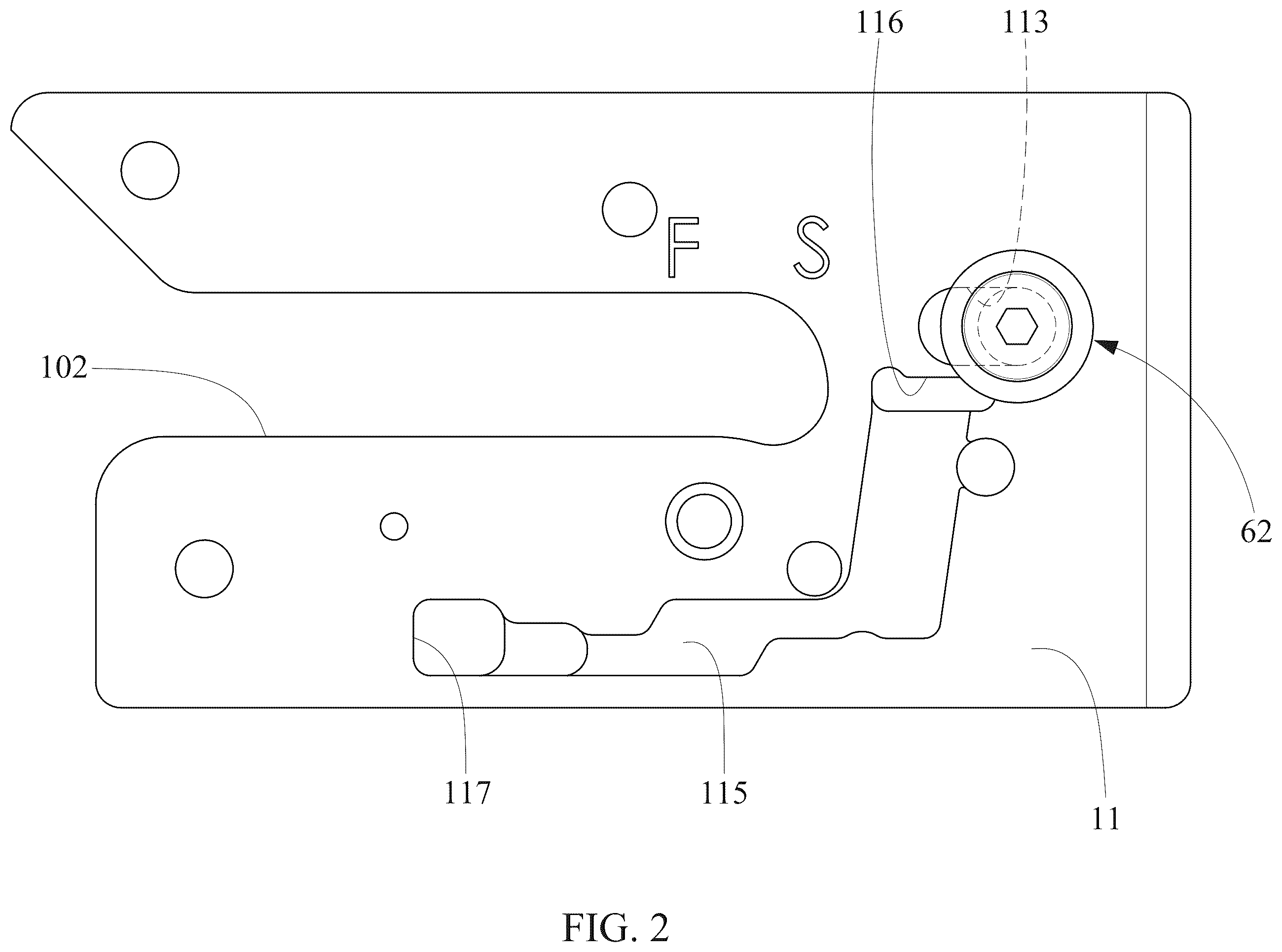 Patent US12590778 Figure 2 – String-unloading apparatus of a crossbow