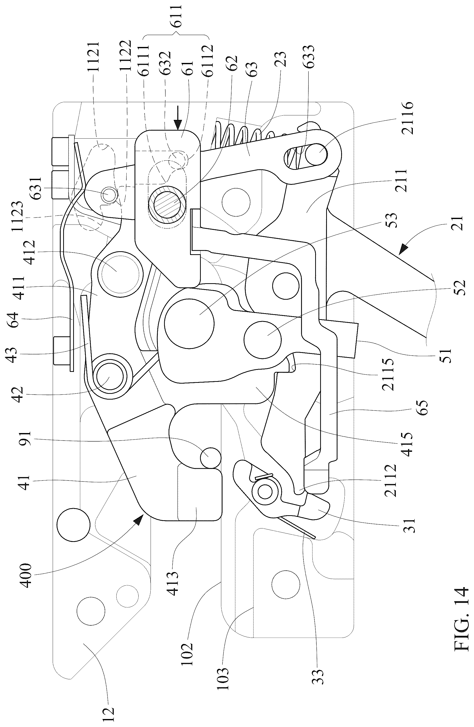 Patent US12590778 Figure 14 – String-unloading apparatus of a crossbow