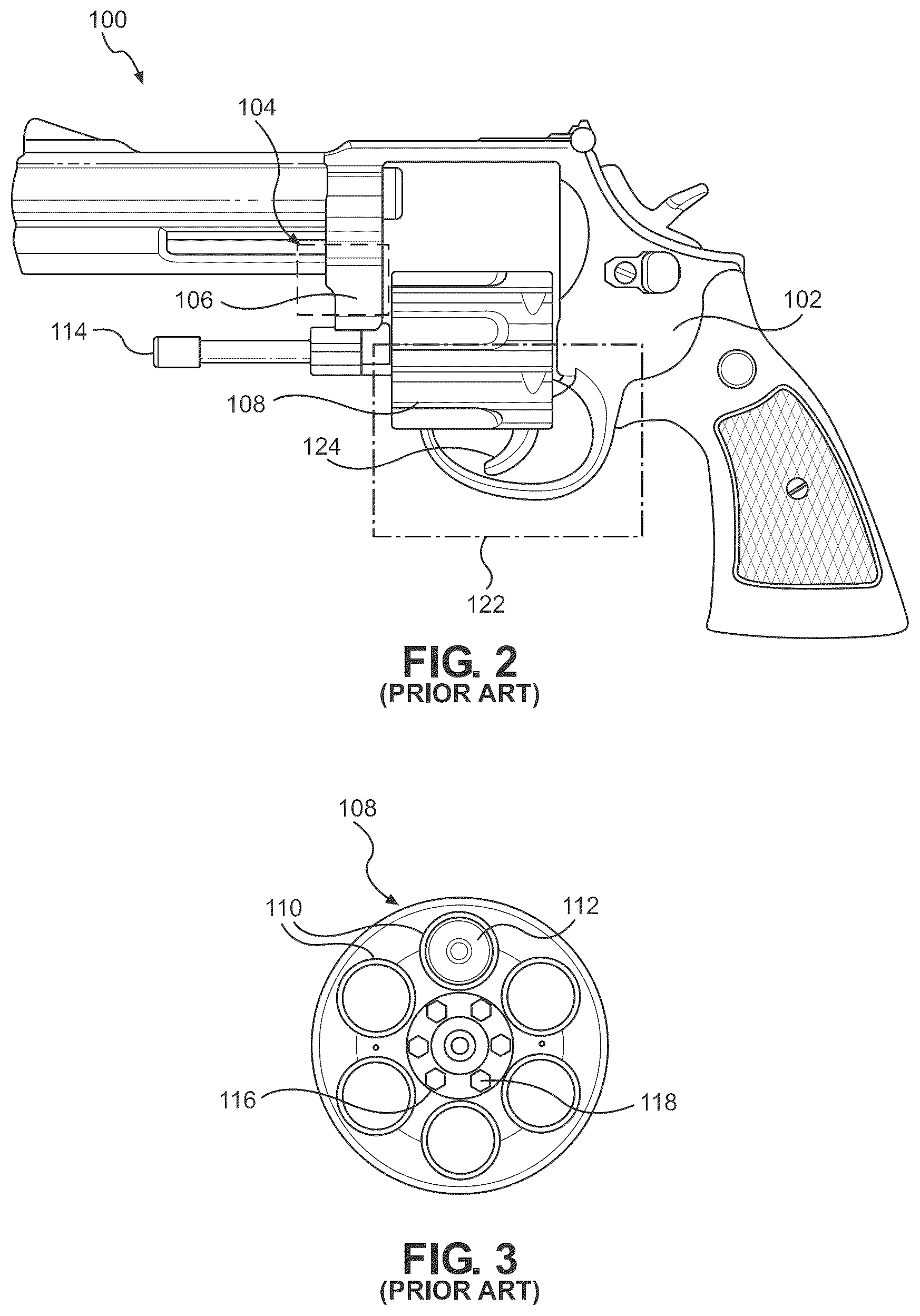 Patent US12590781 Figure 2 – Preloaded disposable cylinder system for revolver