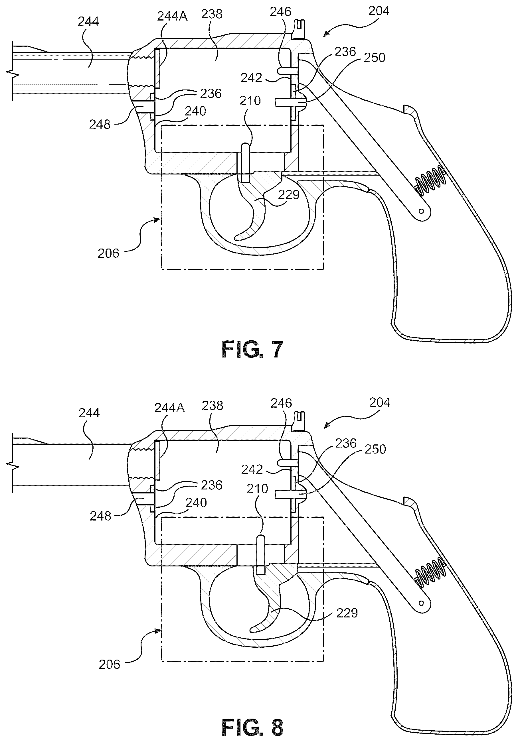 Patent US12590781 Figure 6 – Preloaded disposable cylinder system for revolver